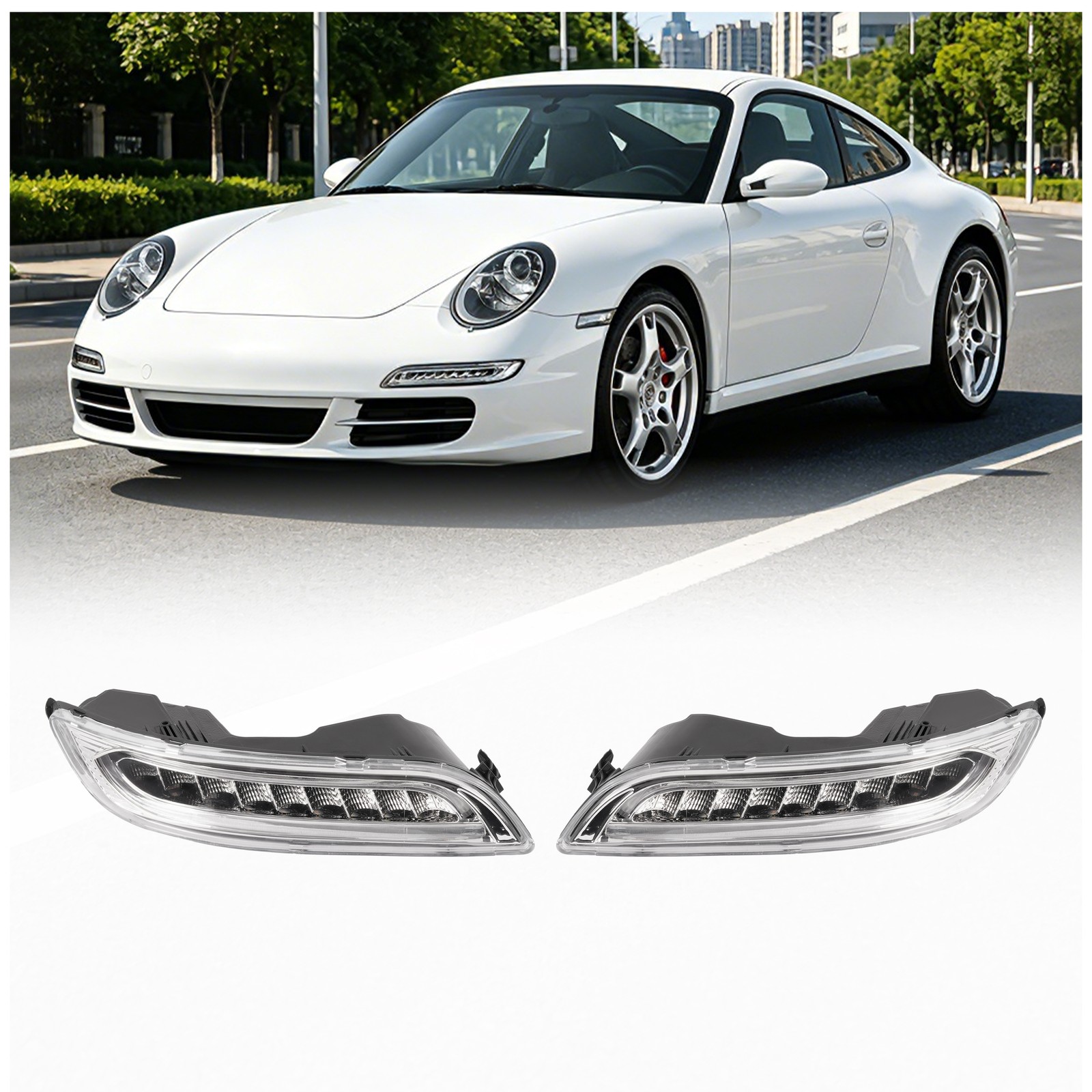 LED Front Bumper DRL+Signal+Fog Light For Porsche 911 Carrera 997 Chassis 05-08 LED Front Bumper DRL+Signal+Fog Light For Porsche 911 Carrera 997 Chassis 05-08