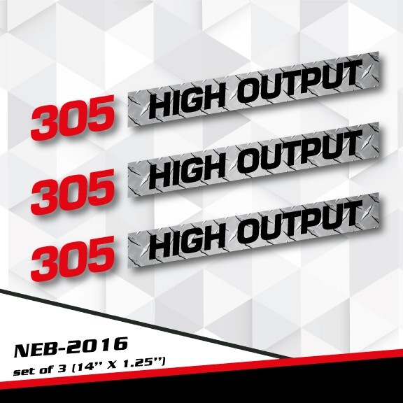 305 H.O. HIGH OUTPUT DECAL STICKER CAMARO Z28 CHEVY V8 MONTE CARLO SS NEB-2016