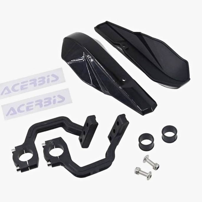 NEW Acerbis Hand Guards Set Black With Mounting Kit