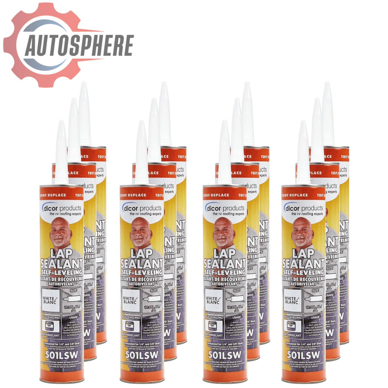 Dicor 501LSW-1 , Self-Leveling Lap Sealant White, 10.3 OZ Tube 12-Pack Dicor 501LSW-1 , Self-Leveling Lap Sealant White, 10.3 OZ Tube 12-Pack