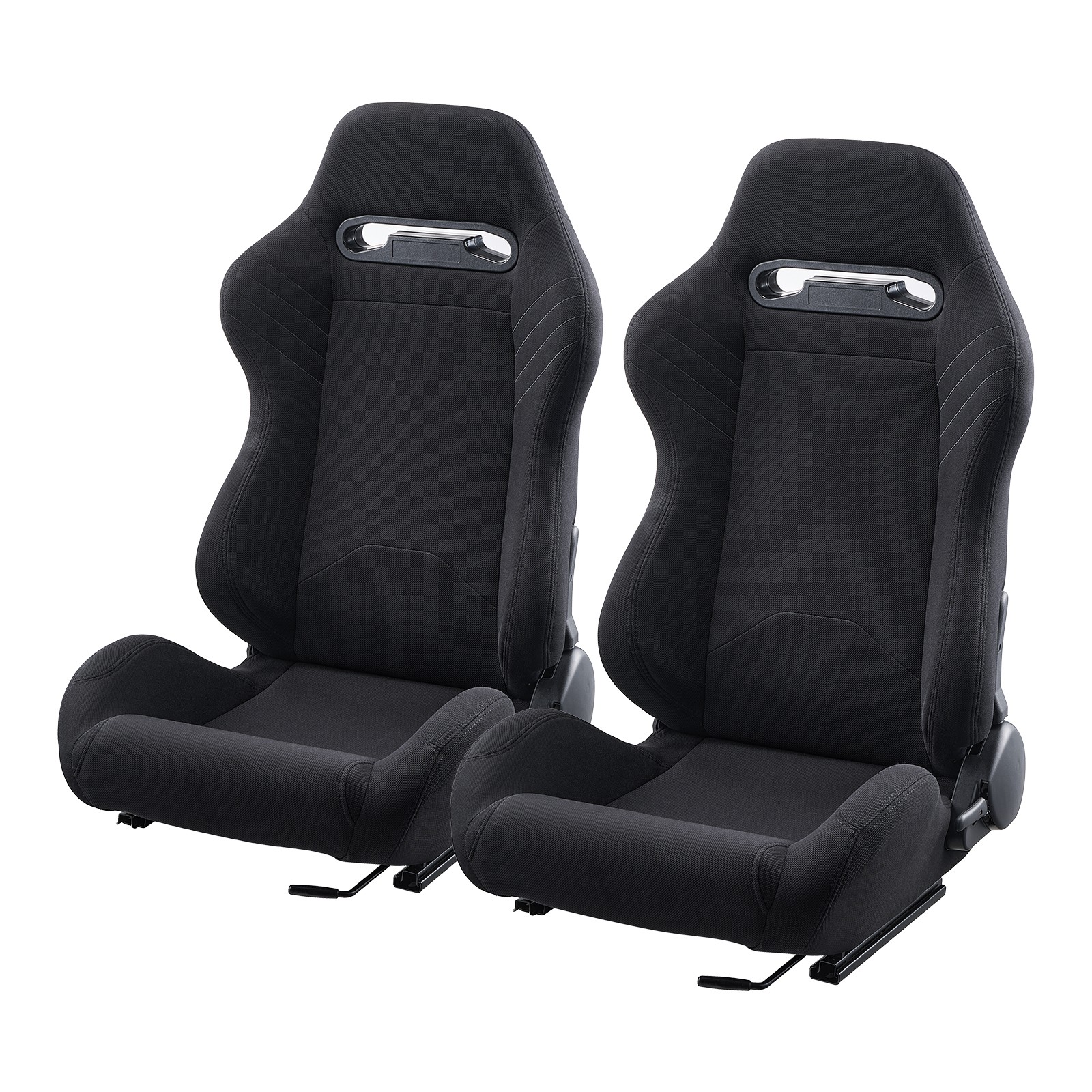 Uimoso 2-Piece Adjustable Racing Seat Set with Polyester Cover & Slider