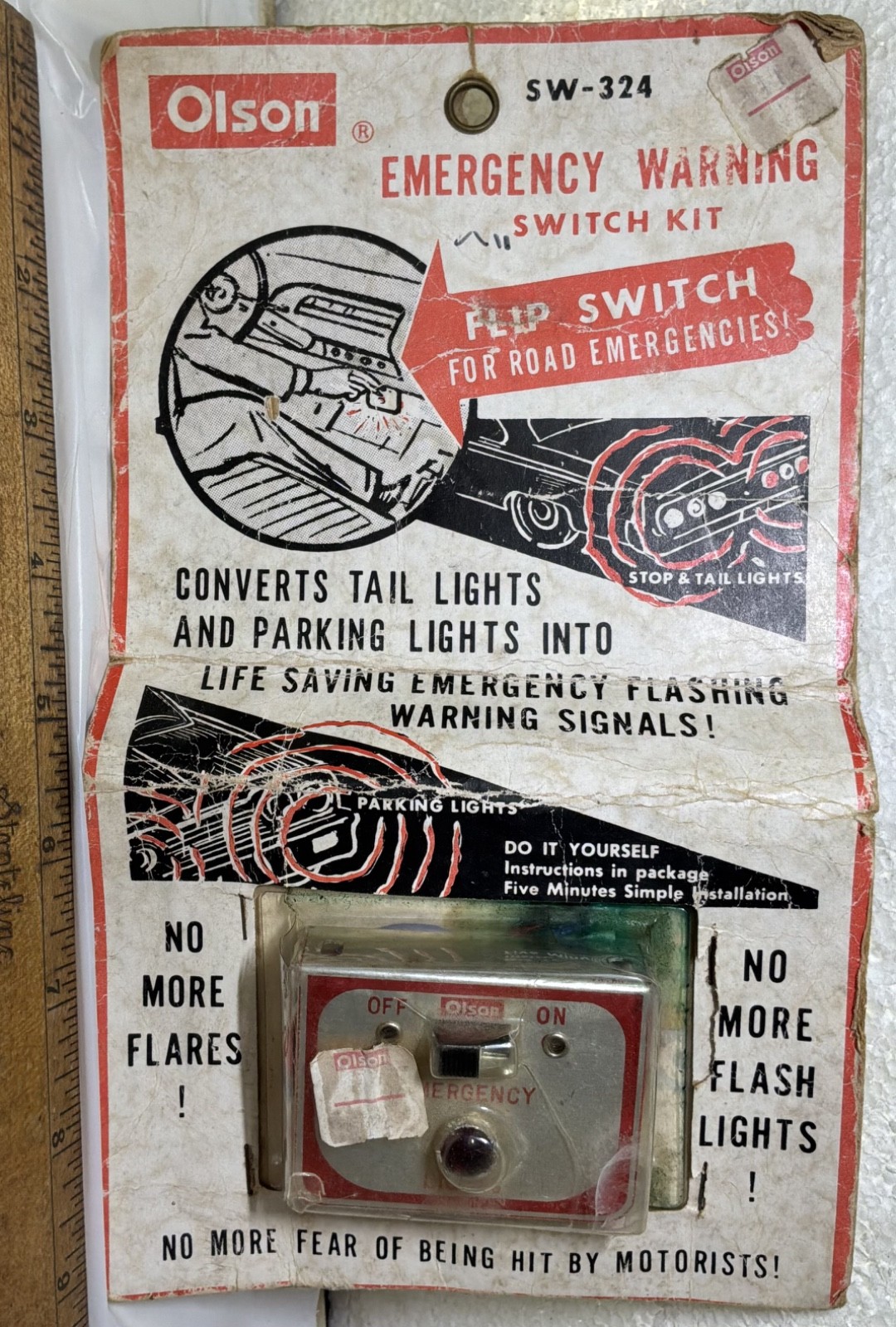 NOS vintage auto GM/Chevy FORD Mopar OLD car/truck HAZARD FLASHER SWITCH hot rod