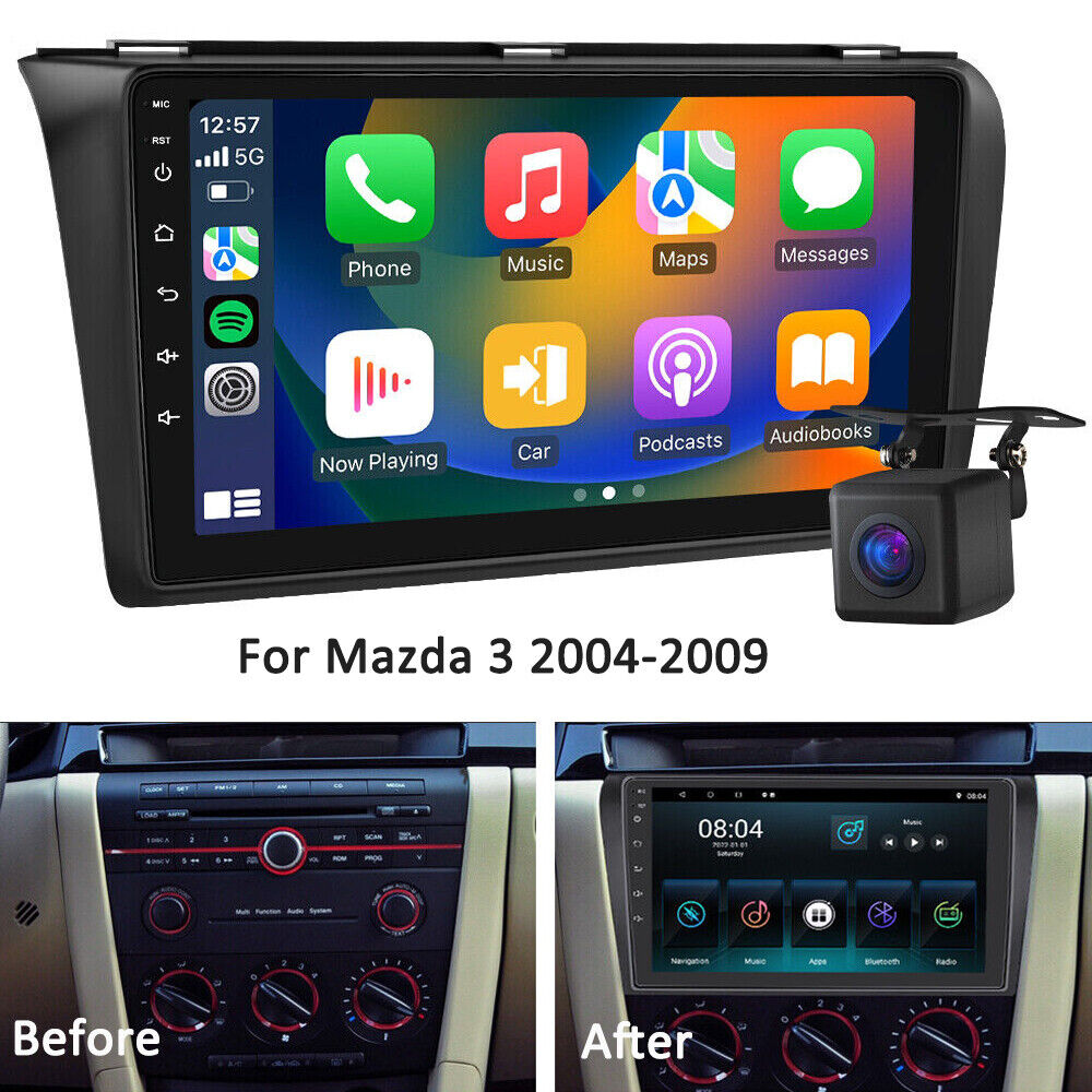 2+64G For Mazda 3 2004-2009 Android 13 Car GPS Stereo Radio FM BT Wifi Navi 