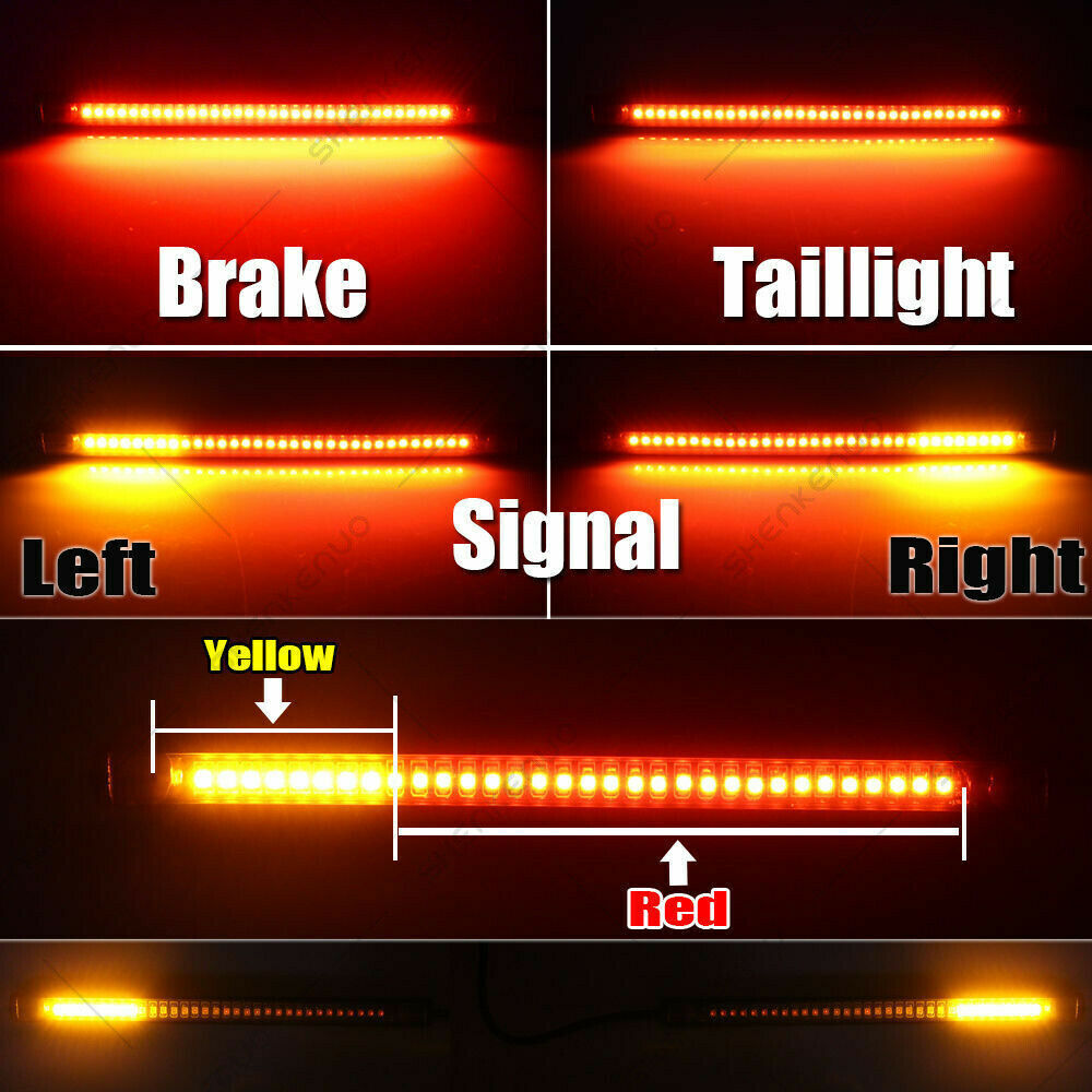 Universal Motorcycle Rear Tail light Turn Signal Brake Running Light Led Strip