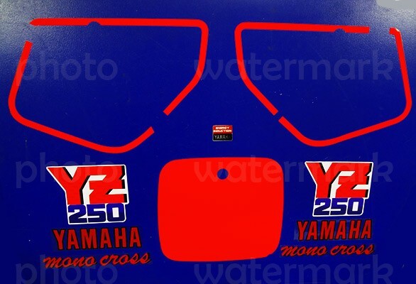 1987 Yamaha YZ250 10pc graphics 86' decals stickers adesivos kit VMX YZ 250