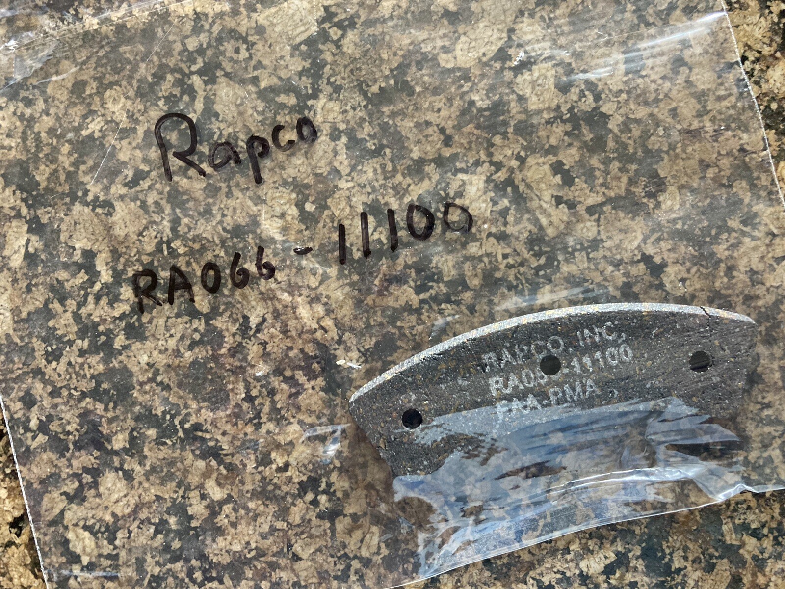 ONE Rapco RA066-11100 Brake Pad Brand New Old Stock 1/2 Retail NOS Aircraft ONE Rapco RA066-11100 Brake Pad Brand New Old Stock 1/2 Retail NOS Aircraft