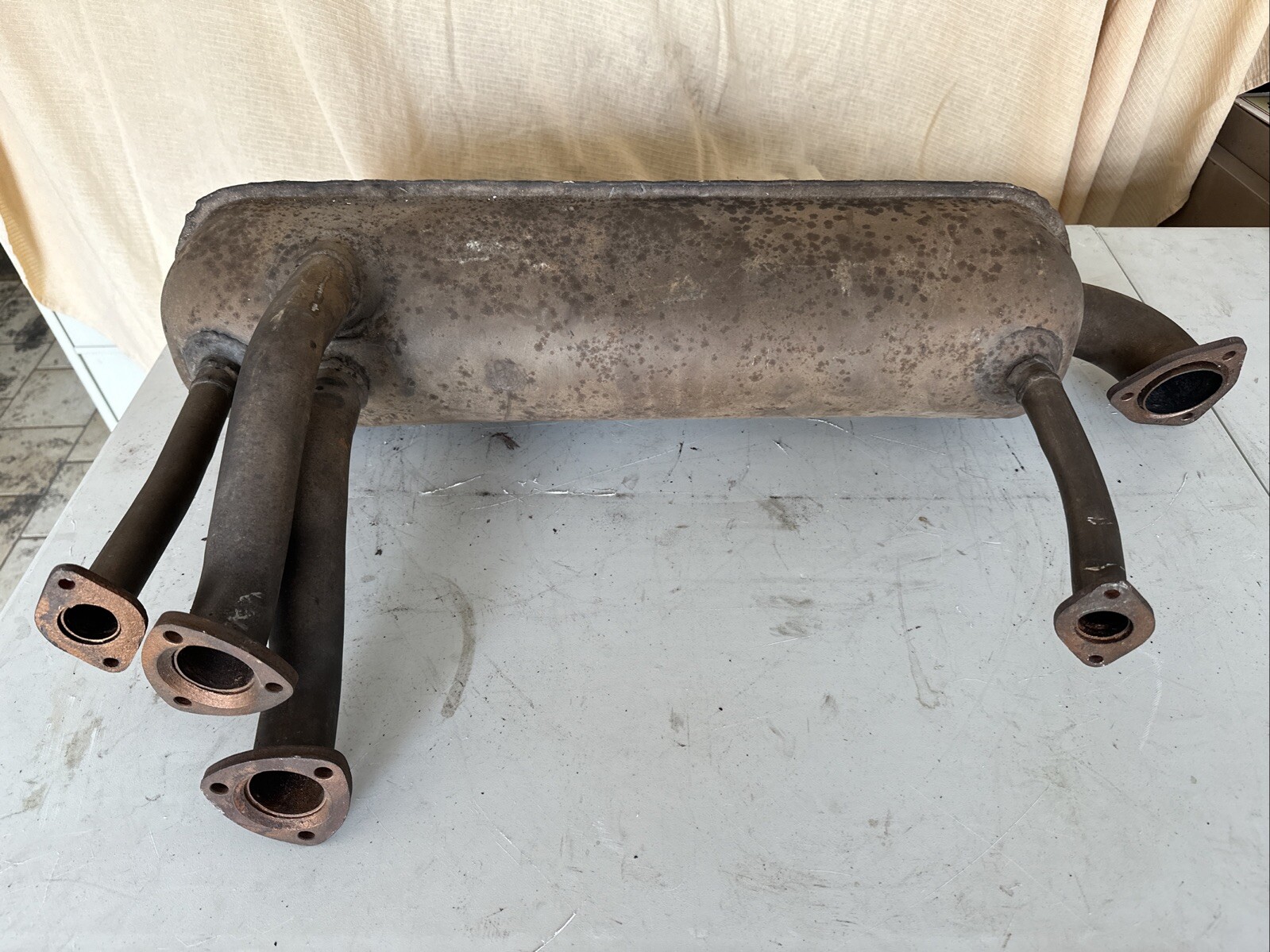 OEM Ferrari 512 BB / 512 BBi Upper Main Exhaust Silencer 109127 Boxer READ