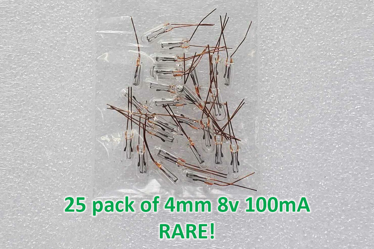 RARE (25) 4mm 8v 8 volt 100mA Radio Climate Control LCD backlight bulbs Lexus 