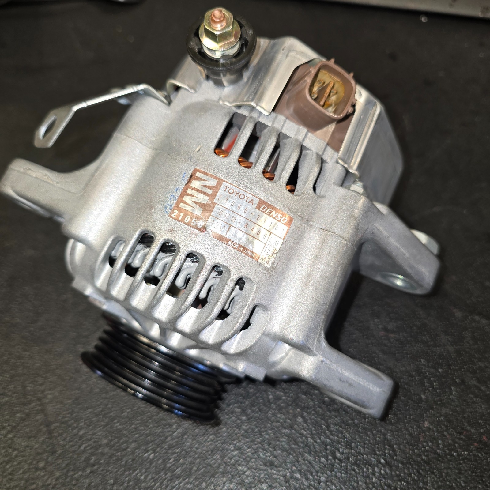 Toyota Yaris Alternator L4 1.5Liter 80Amps 2006 to 2009 by Kj Alternators 1Year