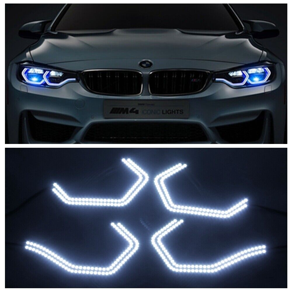 For BMW E90 E91 E92 E93 F30 M3 Concept M4 Iconic Style LED Angel Eye Halo Rings