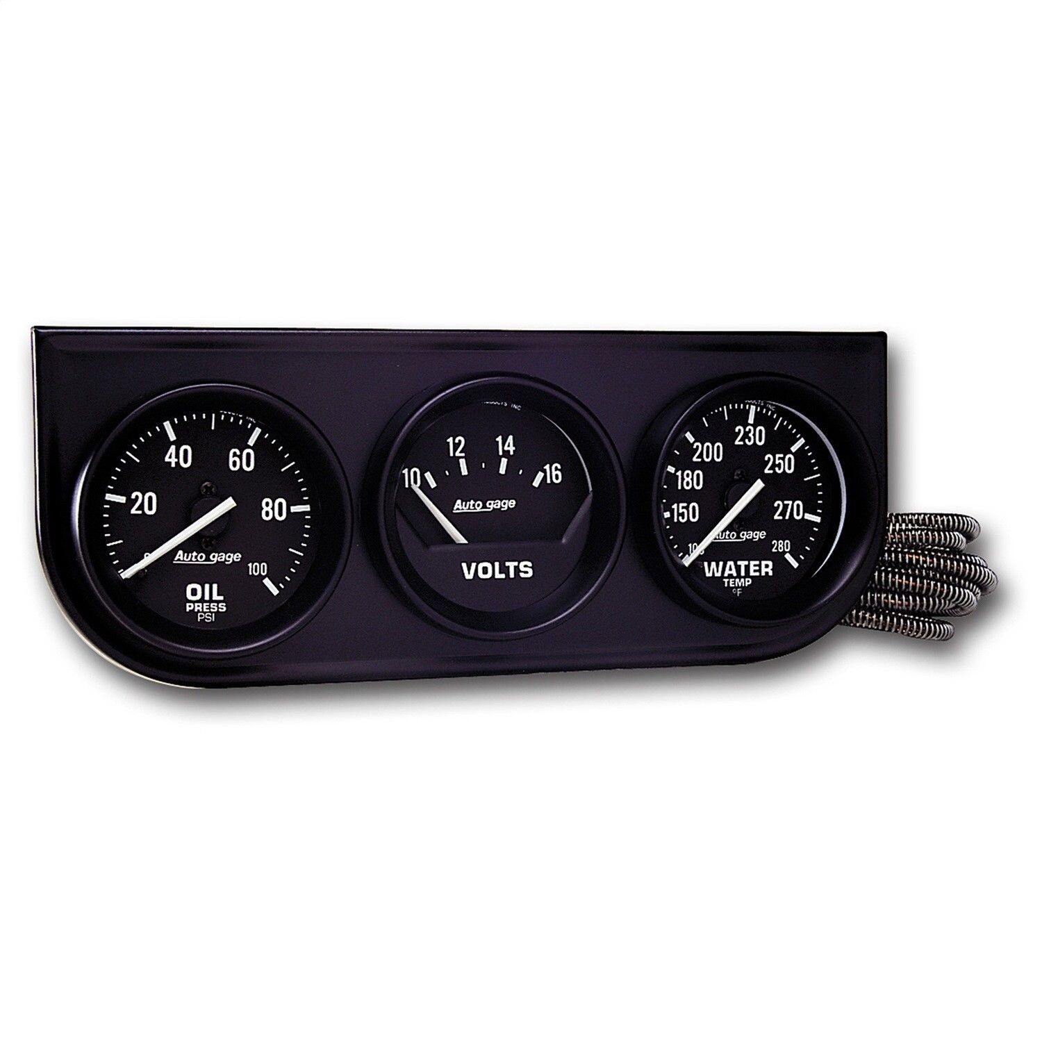AutoMeter 2397 Autogage 3-Gauge Analog Console Water/Volts/Oil 2 1/16\