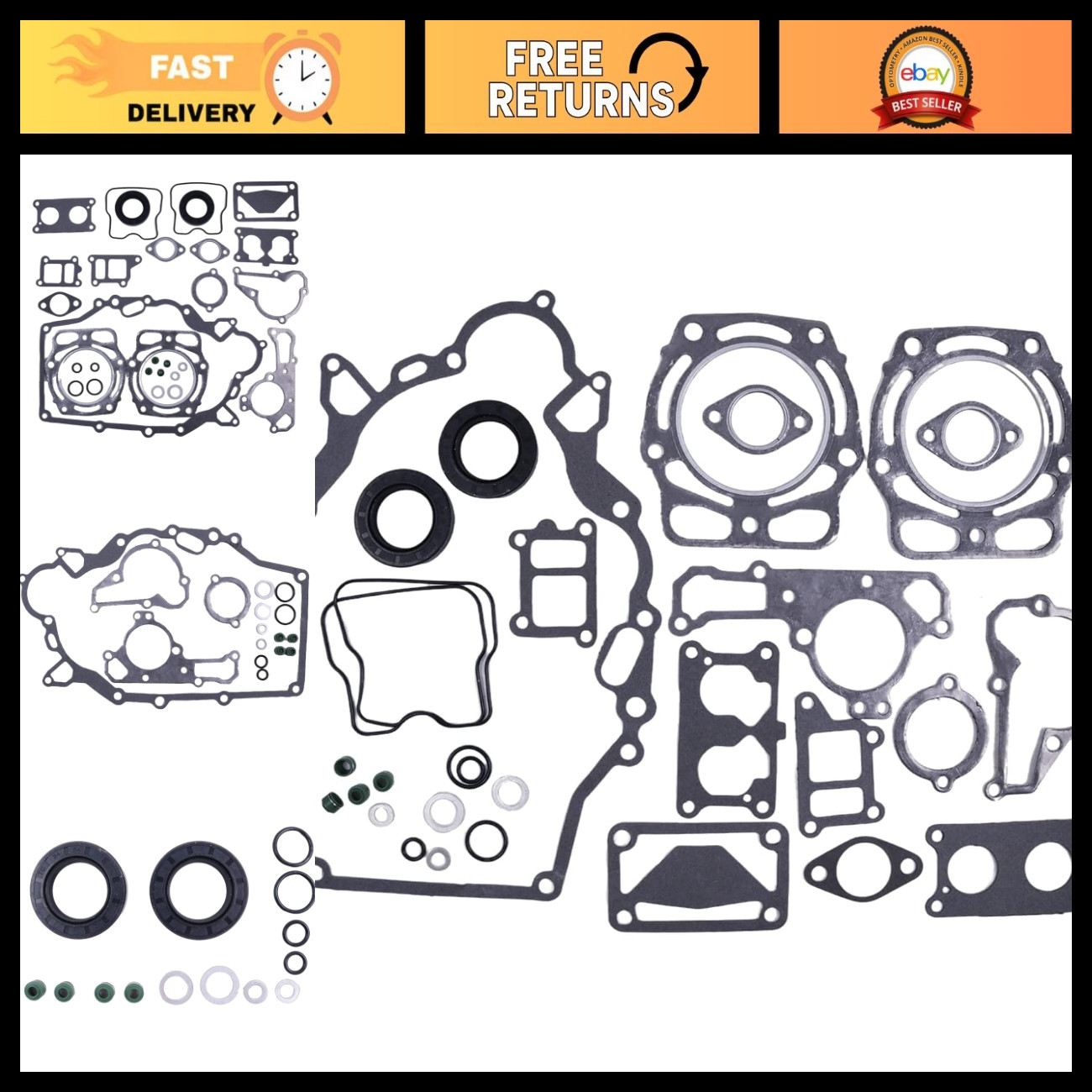 Engine Rebuild Gasket Kit for Kawasaki FD620 & John Deere - High-Quality Seals
