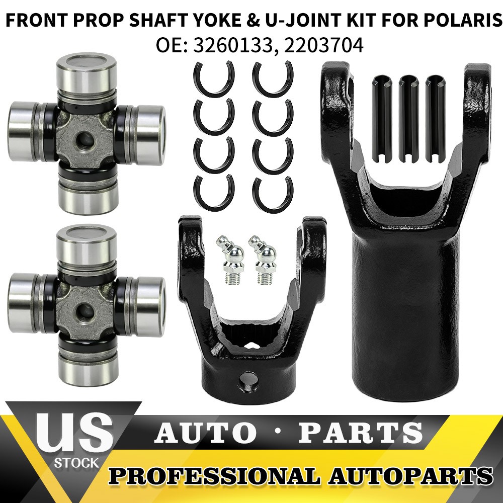 Front Prop Shaft Yoke & U-Joint (2 Side) for Polaris Ranger 400 500 570 700 800