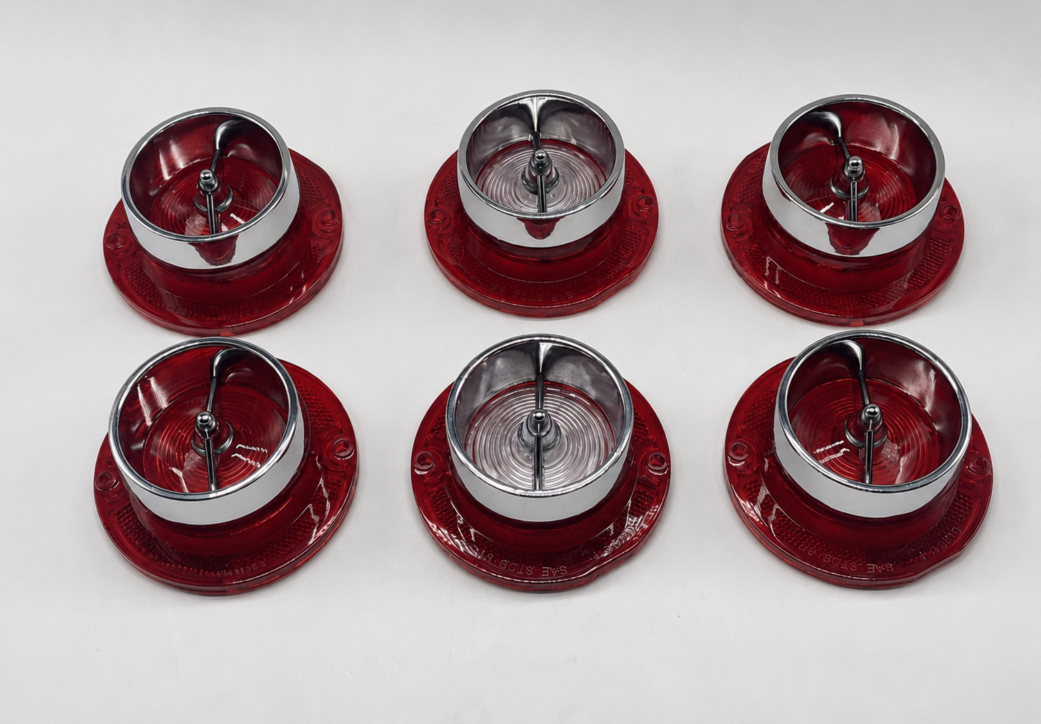 1963 Chevrolet Impala Tail Light Lens Backup Lens Chrome Bezel 12PCS LH RH Kit