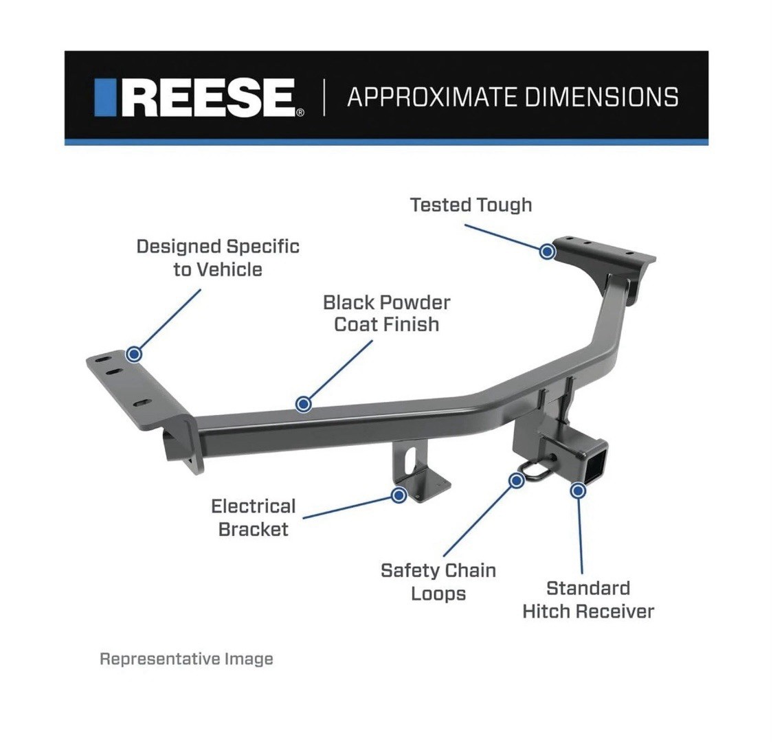 Reese Towpower 44564 Class 4 Trailer Hitch, 2 Inch Square Receiver, Compatibl... Reese Towpower 44564 Class 4 Trailer Hitch, 2 Inch Square Receiver, Compatibl...