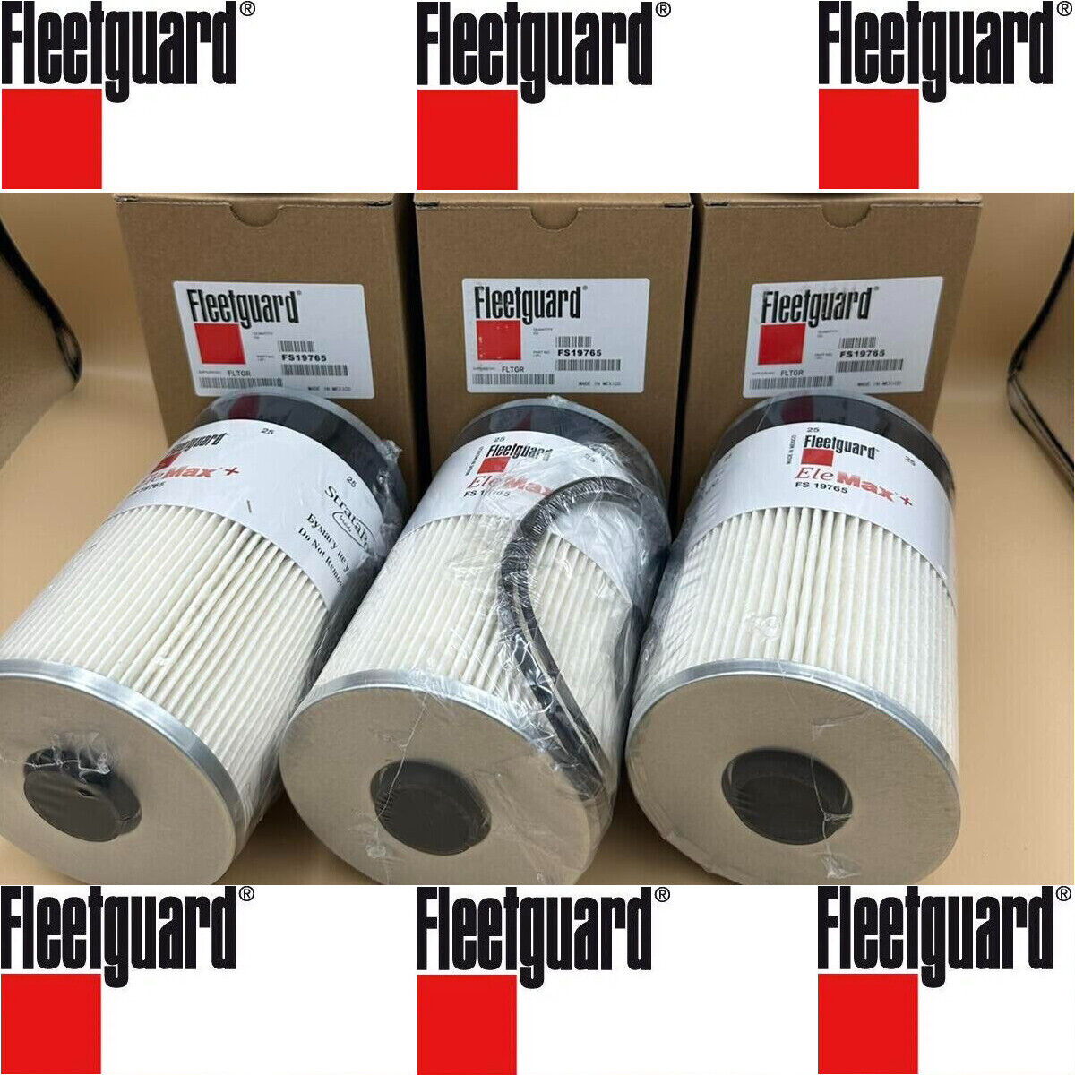 3 PCS FS19765 Fleetguard Fuel Water Separator Filter Cummins ISX Paccar MX 3 PCS FS19765 Fleetguard Fuel Water Separator Filter Cummins ISX Paccar MX