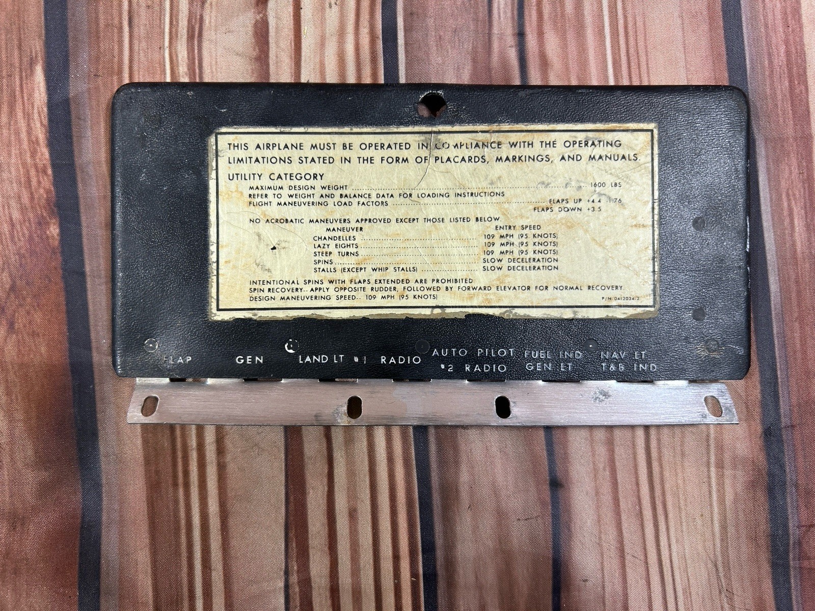 Cessna 150 Glove Box Door Assy