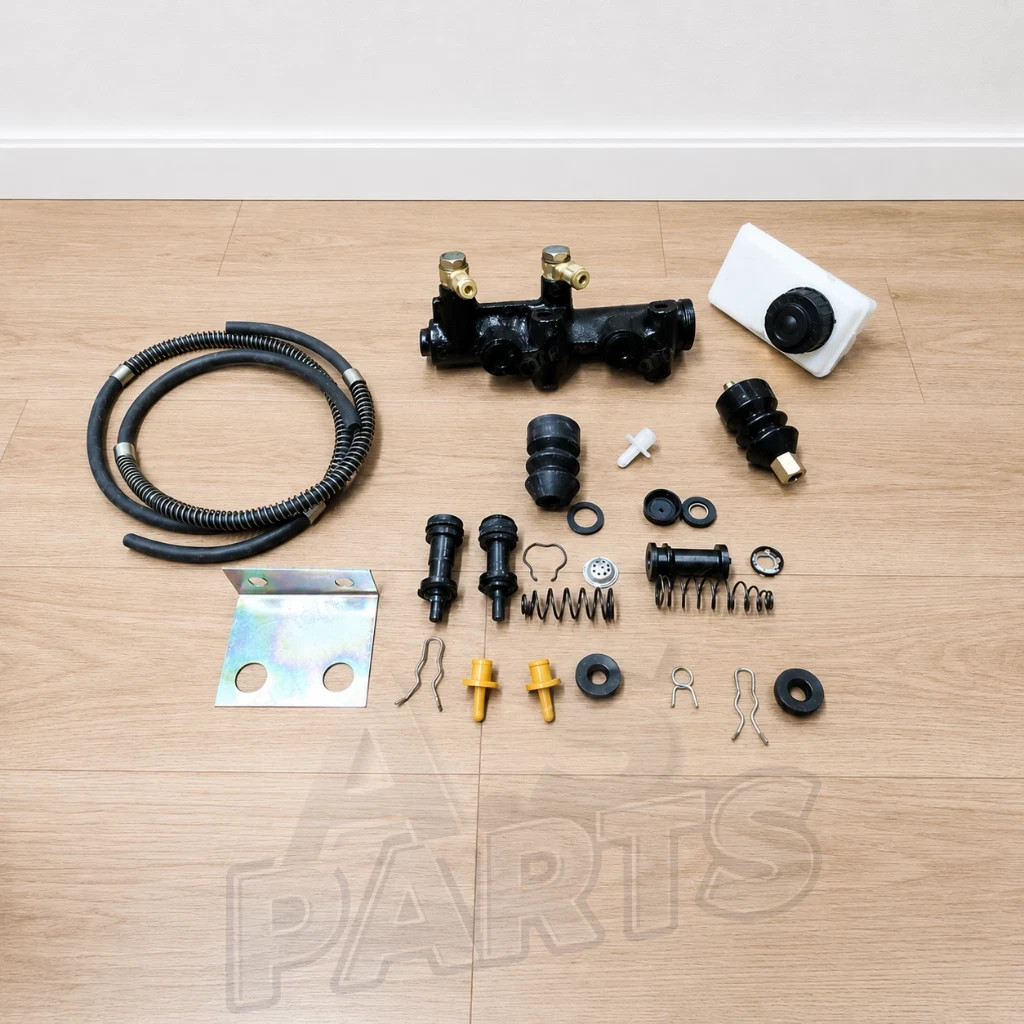 For Willys Jeep CJ Brake Upgrade Master Cylinder Assy 2 Piston +Complete Kit
