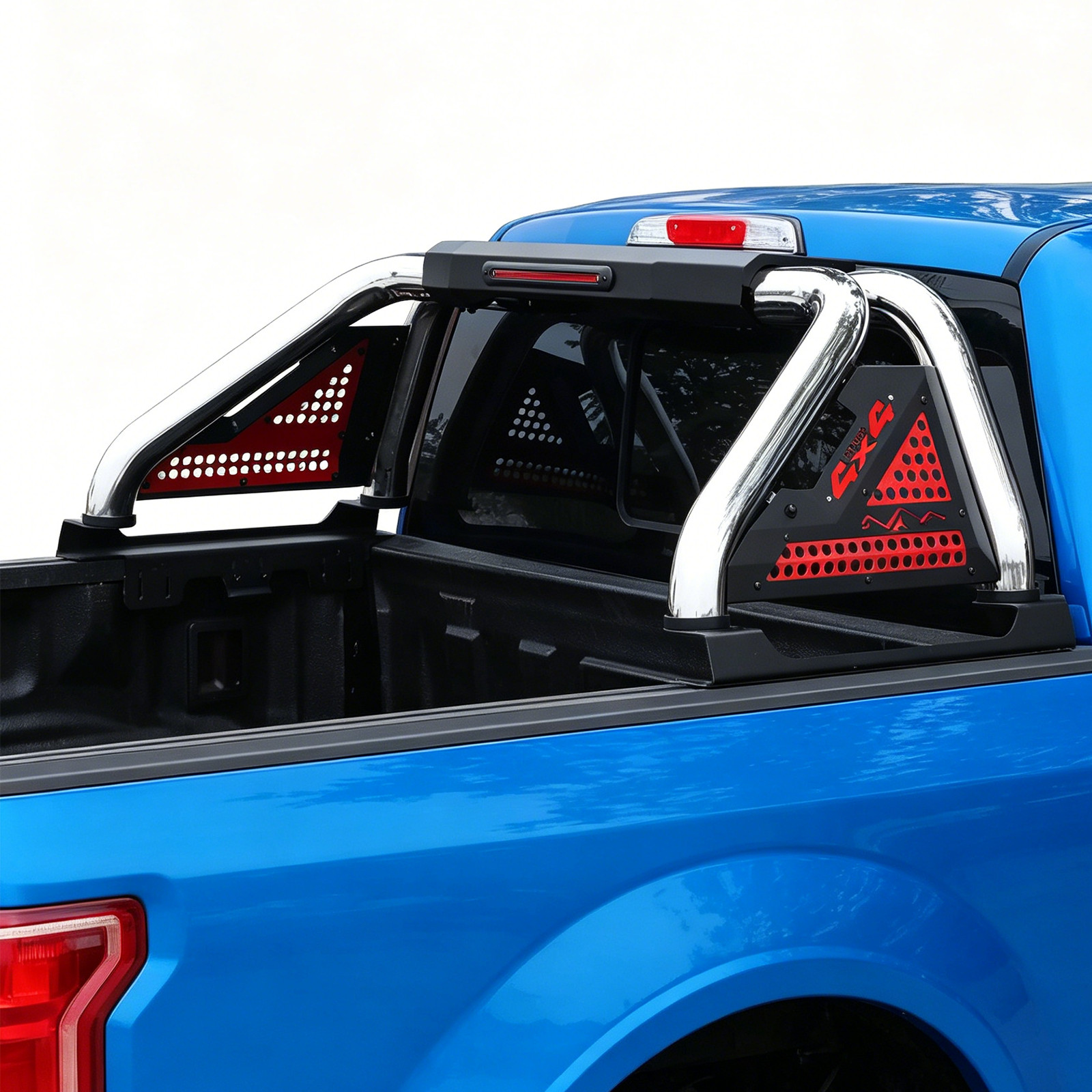 Adjustable Truck Bed Roll Bar Chase Rack For F-150 Ram Tundra Colorado Polished