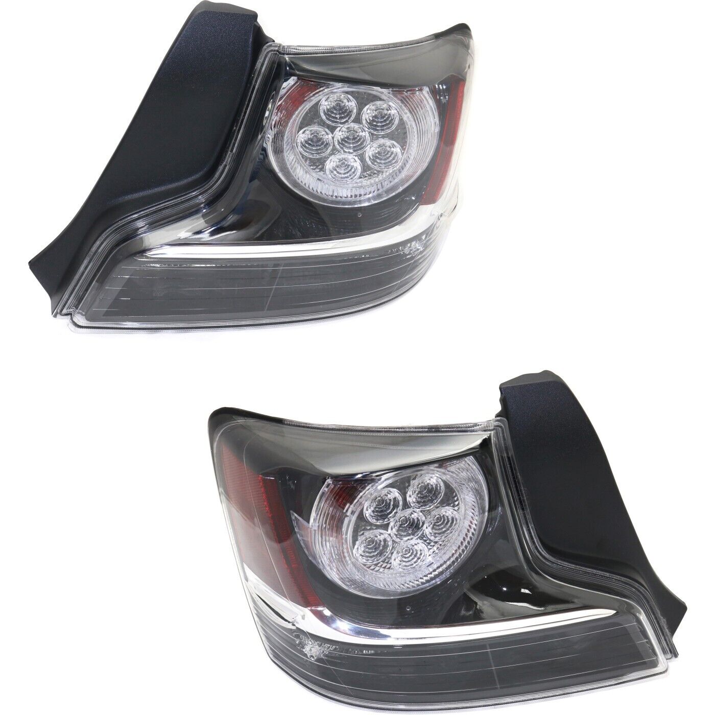 Tail Light Set For 2014-2016 Scion tC Left and Right Clear/Red Halogen