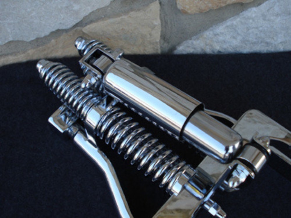 KCINT CHROME SHOCK ABSORBER FOR HARLEY FXSTS SPRINGER 1988-06 REPL OE # 54483-88
