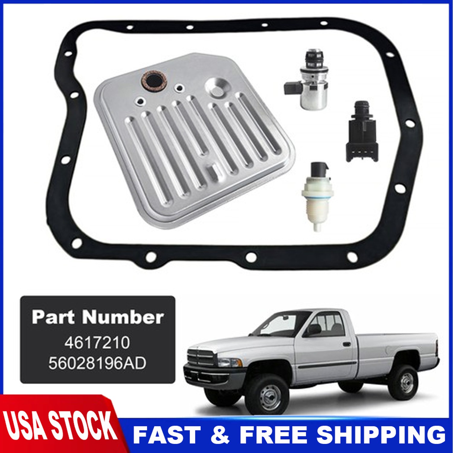 For Dodge 4617210 Governor Pressure Solenoid Sensor Transducer Transmission Kit