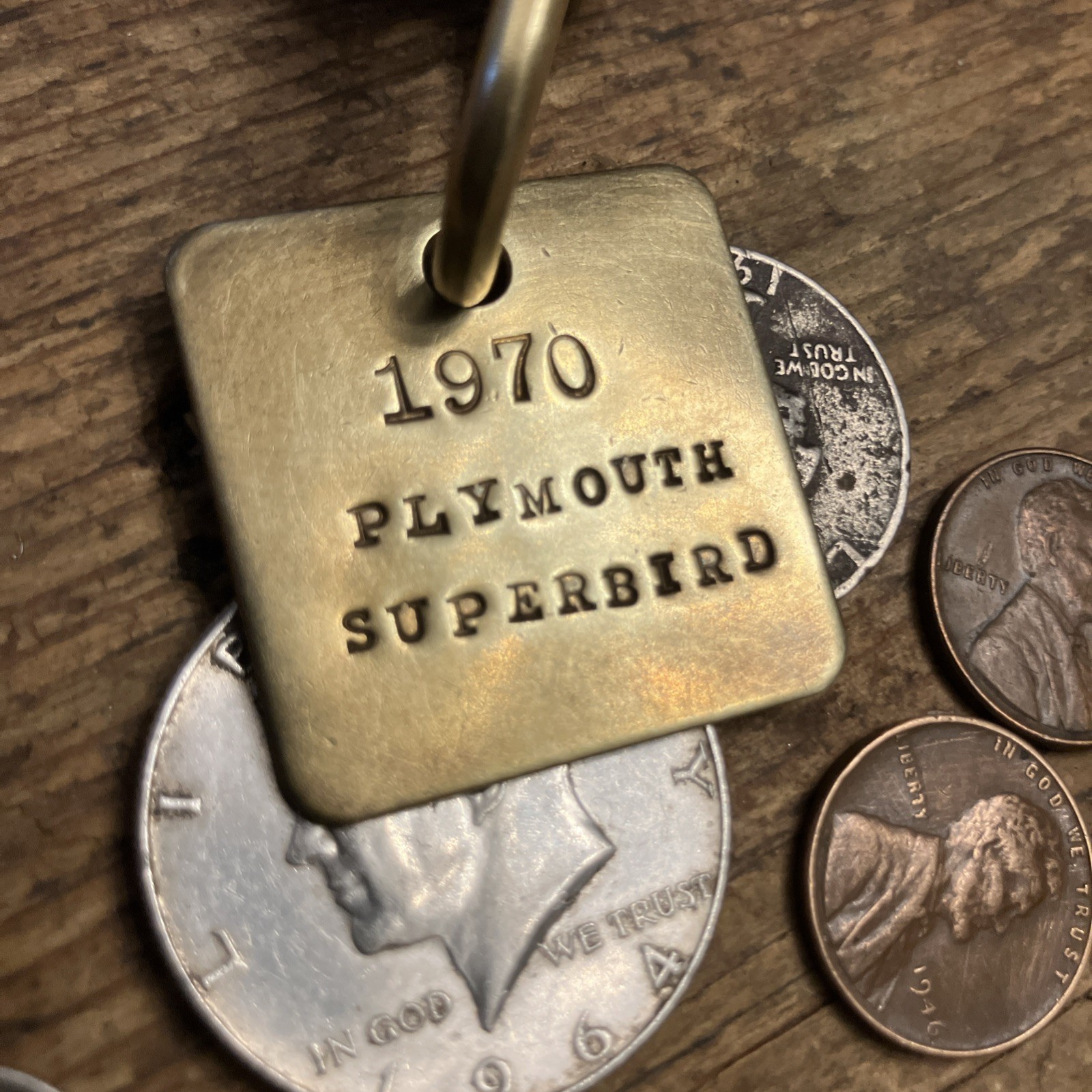 1970 Plymouth Superbird Solid Brass Key Fob  [B] ‘70