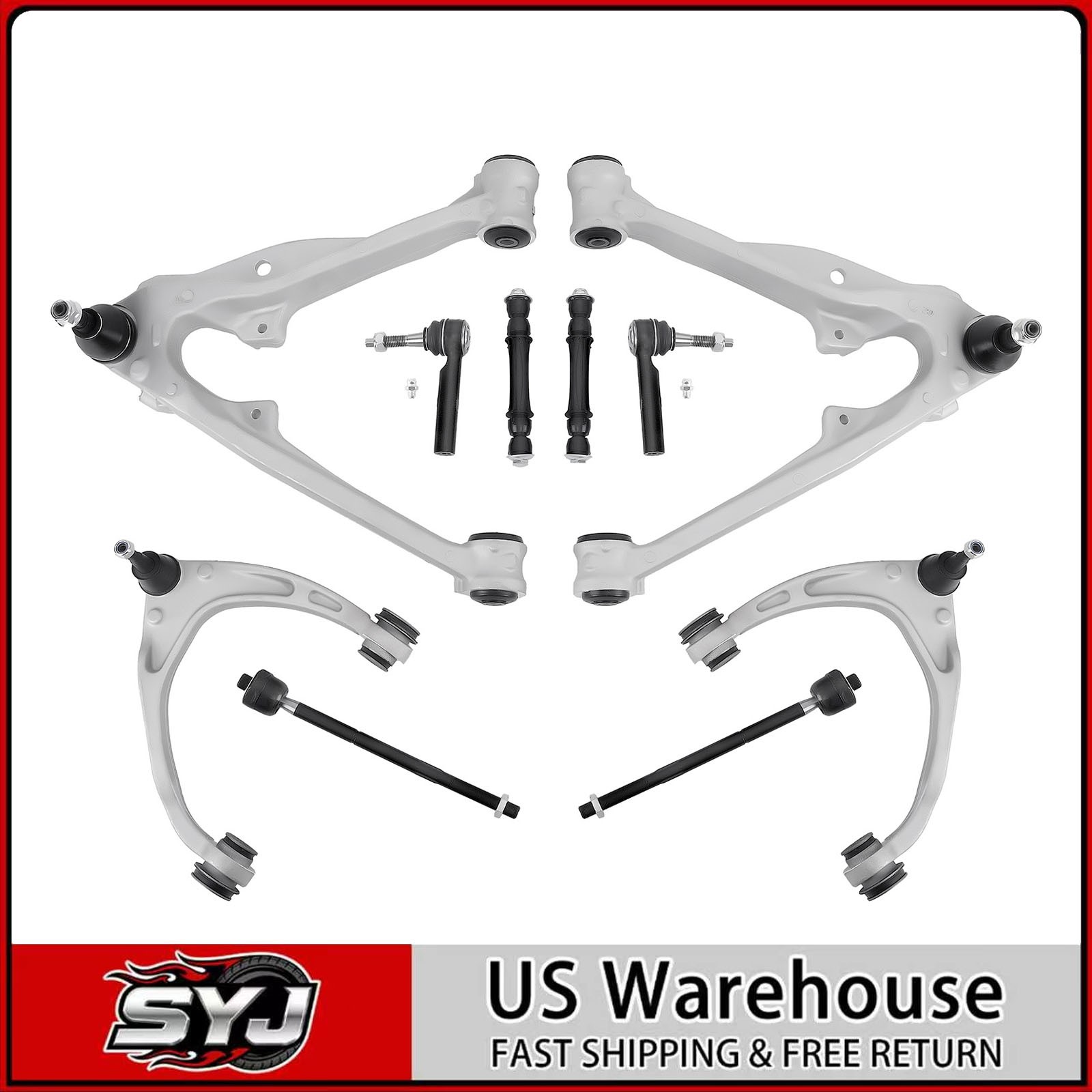 10pcs Aluminum Front Control Arms for 2015 2016 Silverado 1500 Escalade Yukon XL