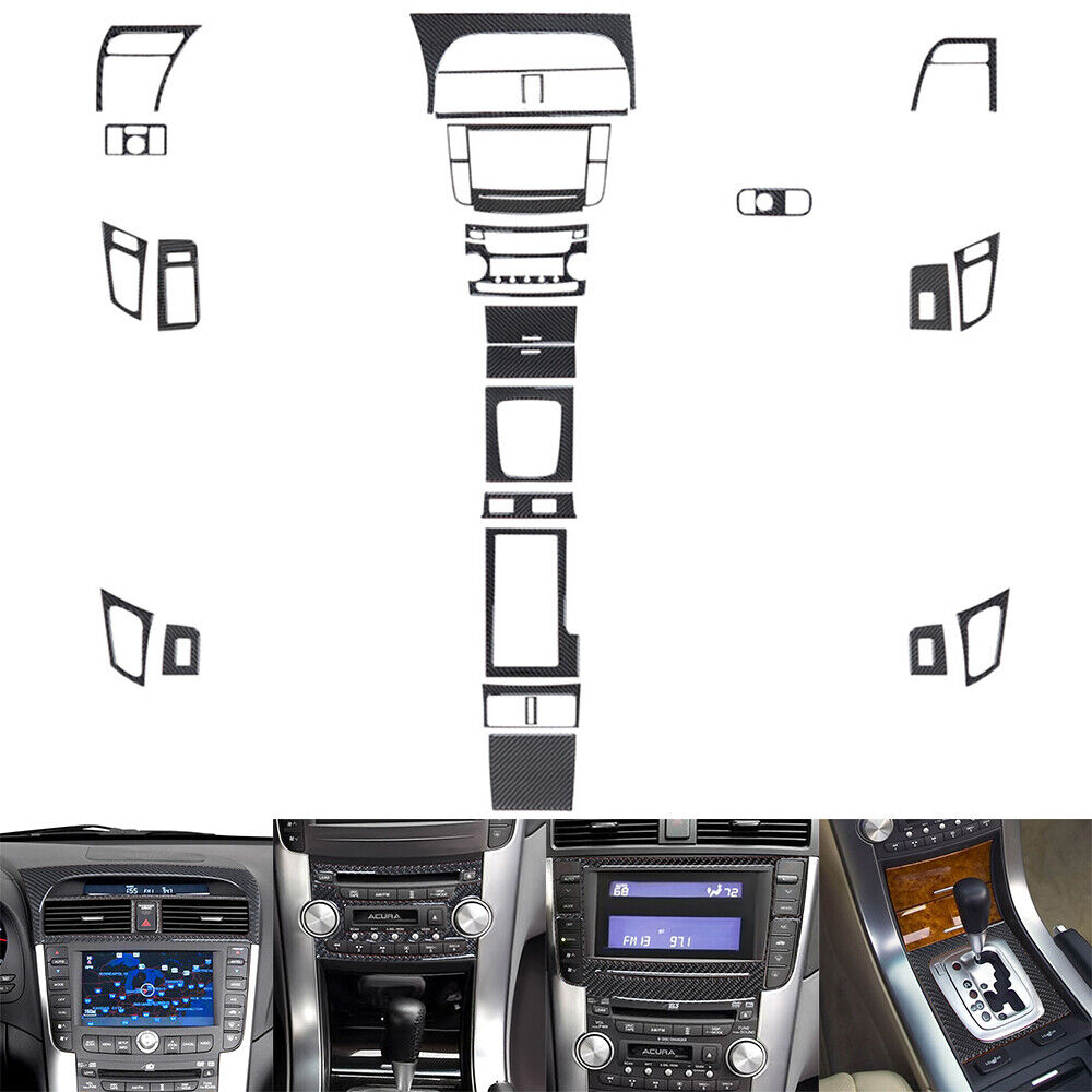 28pcs For Acura TL 2004-2008 Carbon Fiber Full Kits Interior Trim