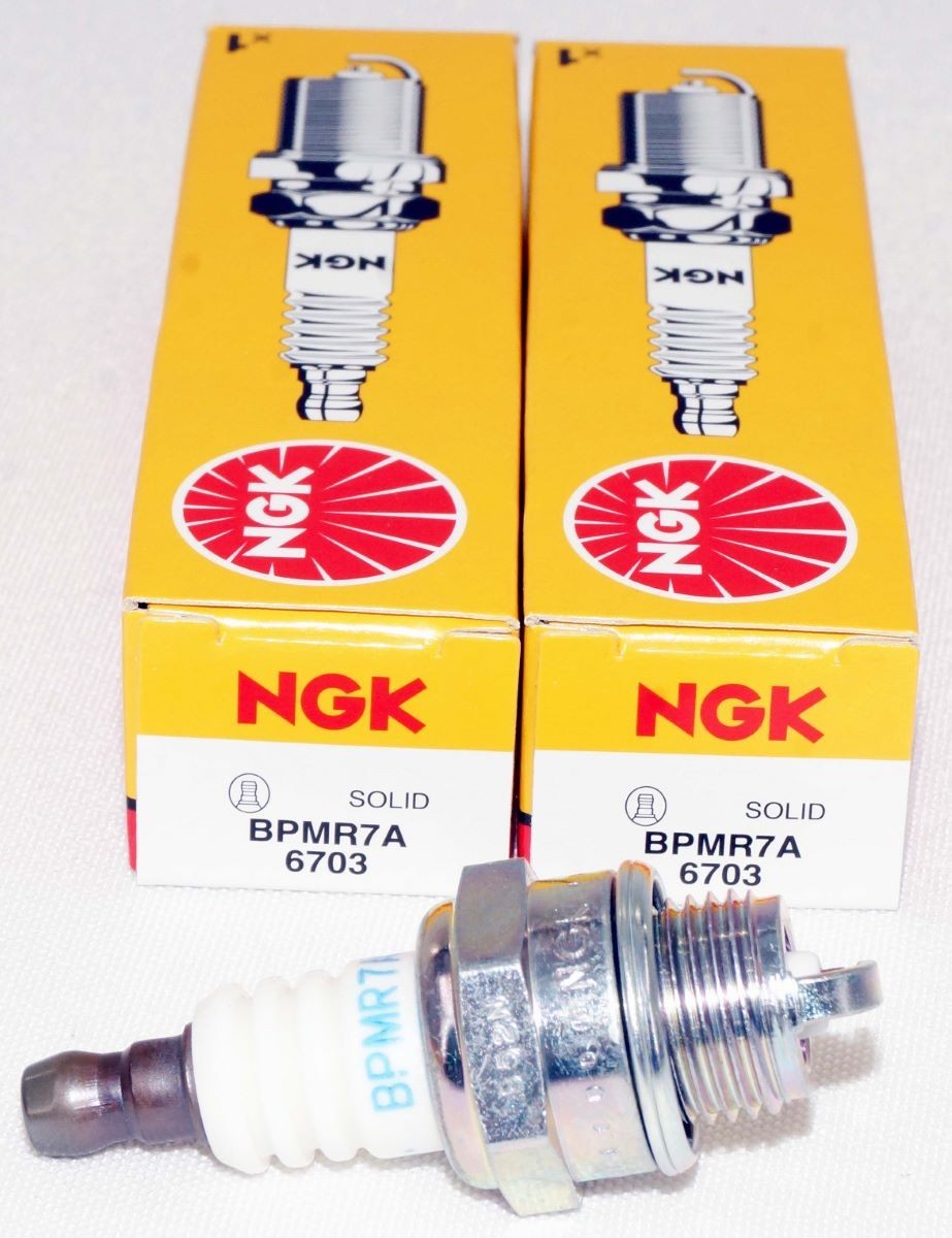 2 Pack Genuine NGK 6703 BPMR7A Spark Plugs for Various Lawn and Garden Equipment