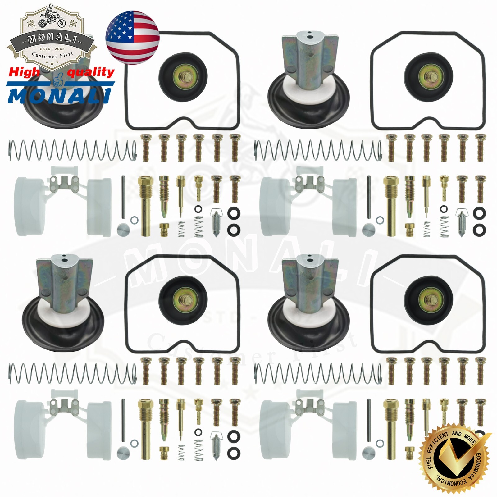 NEW Carb Repair Kit FOR Kawasaki Concours ZG1000 1986-2006 Diaphragm Float-US