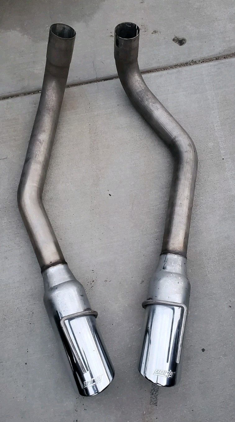 BORLA  Performance Exhaust Tips  Single Inlet Universal Fitment Dual Pipes