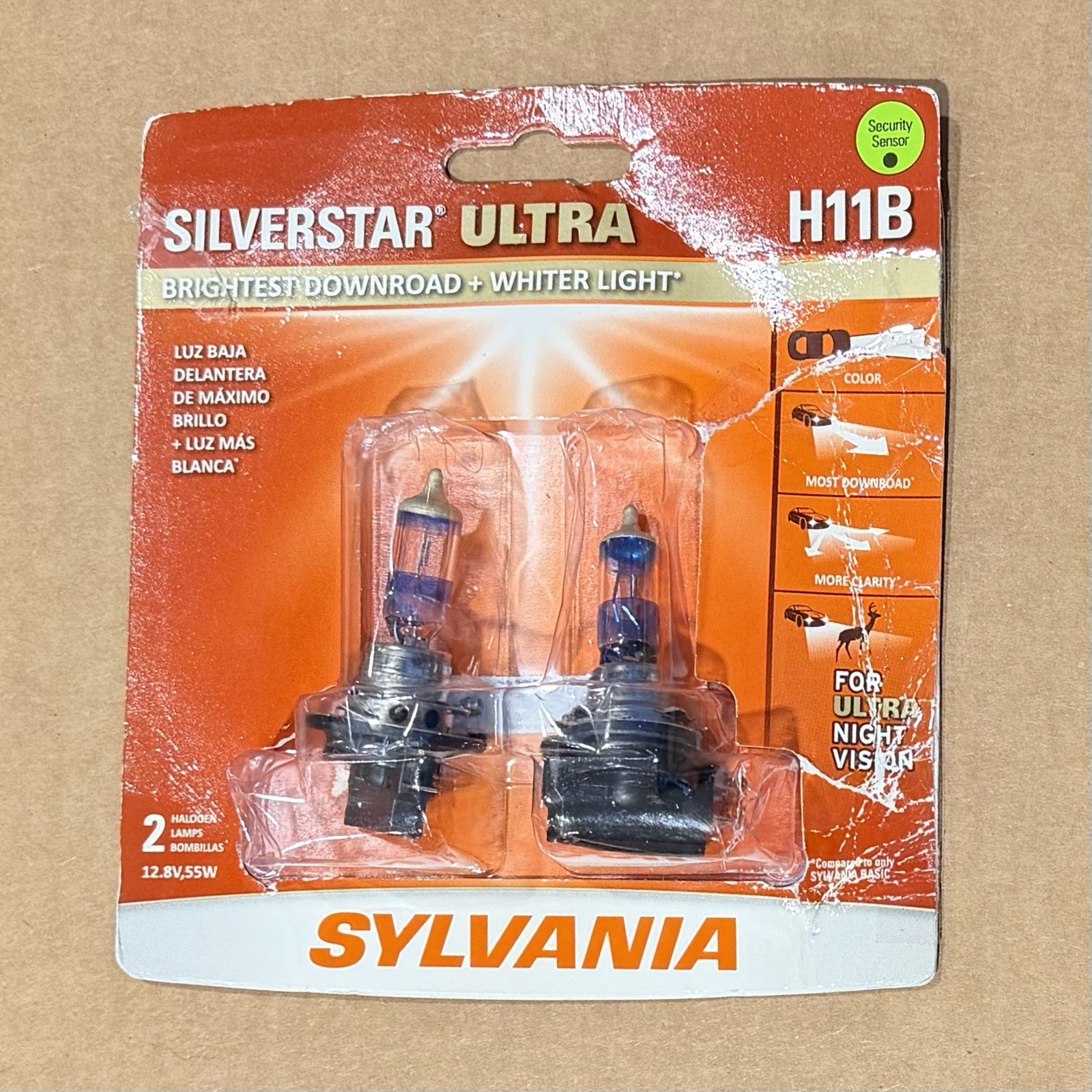 Sylvania H11B SilverStar ULTRA High Performance Halogen Headlight Bulbs (2 Pack) Sylvania H11B SilverStar ULTRA High Performance Halogen Headlight Bulbs (2 Pack)