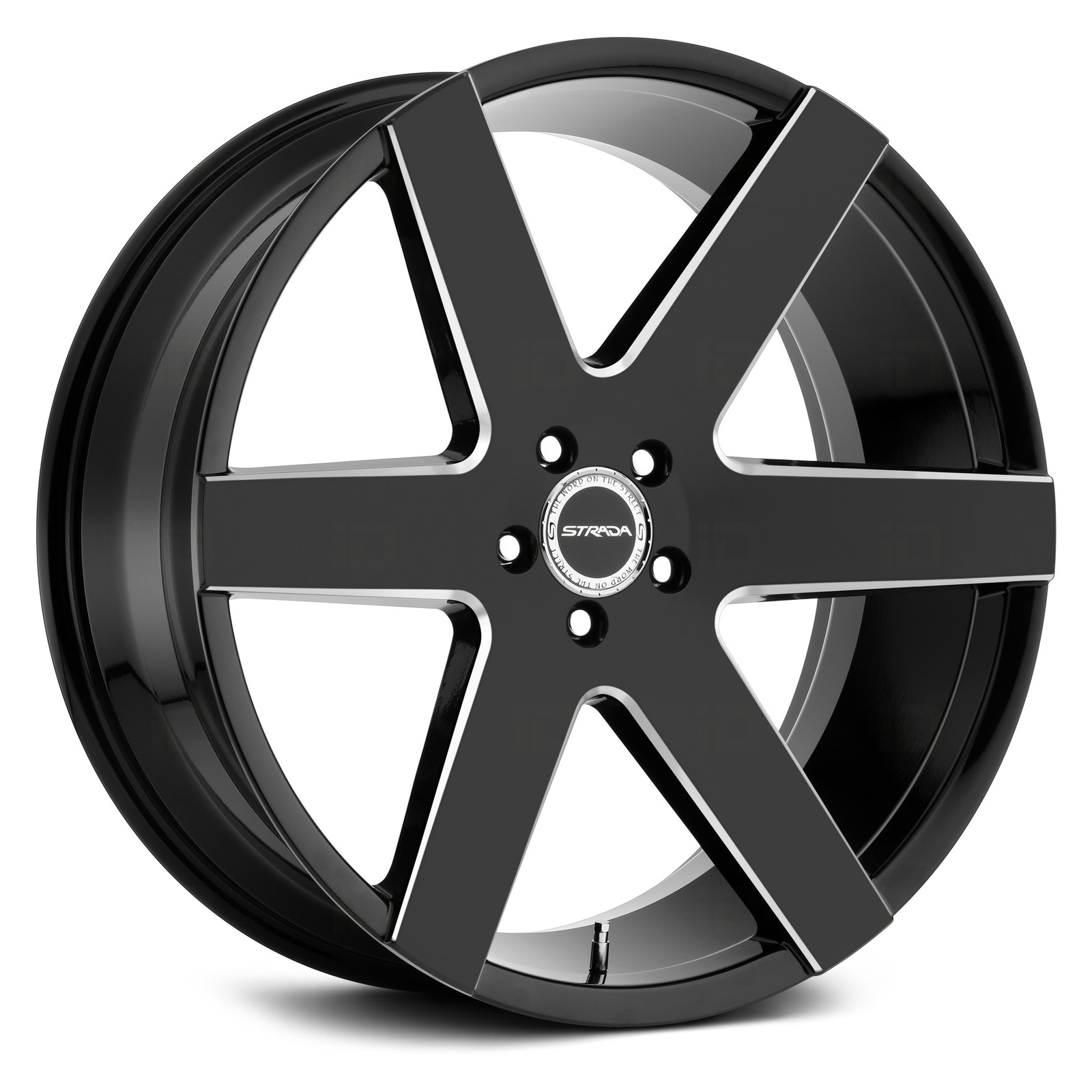 Strada CODA Wheel 22x9.5 (25, 5x127, 78.1) Black Single Rim