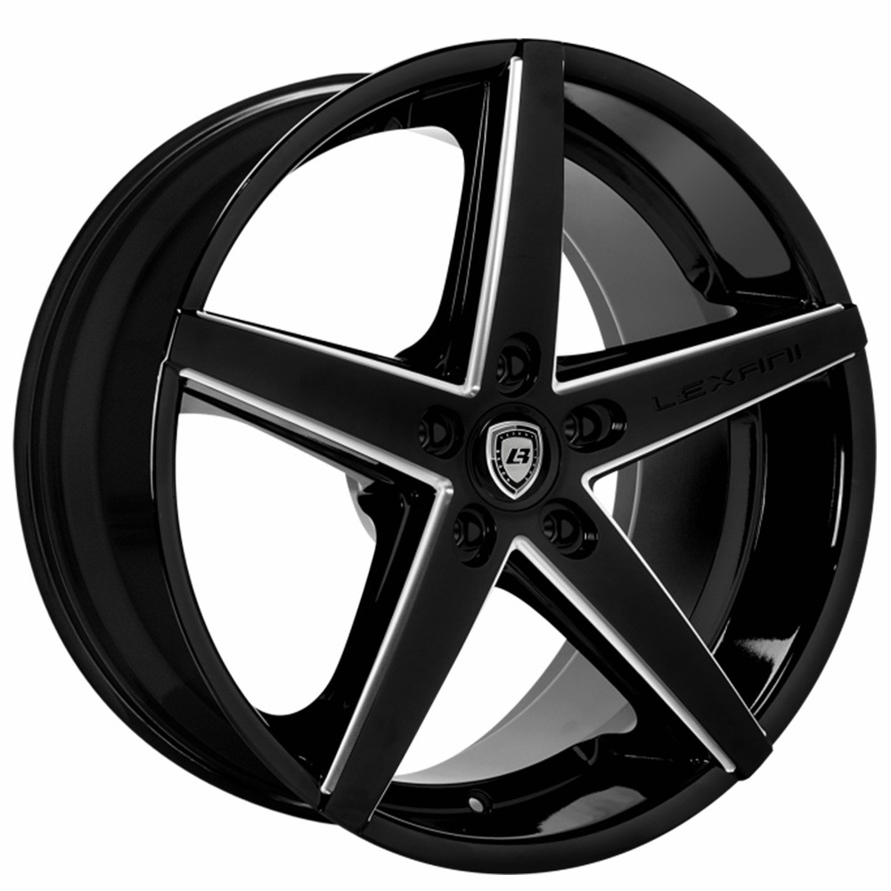 20x8.5/20x10 Lexani Wheels R-Four Black with CNC Accents Rims (4pcs) A1