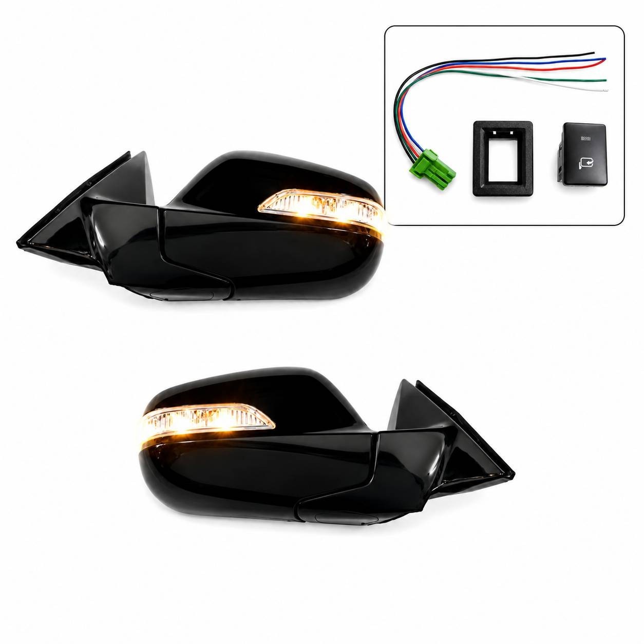 NEW~Auto~Power Folding Mirrors for HONDA ACCORD 2008 ~2012 8th Gen