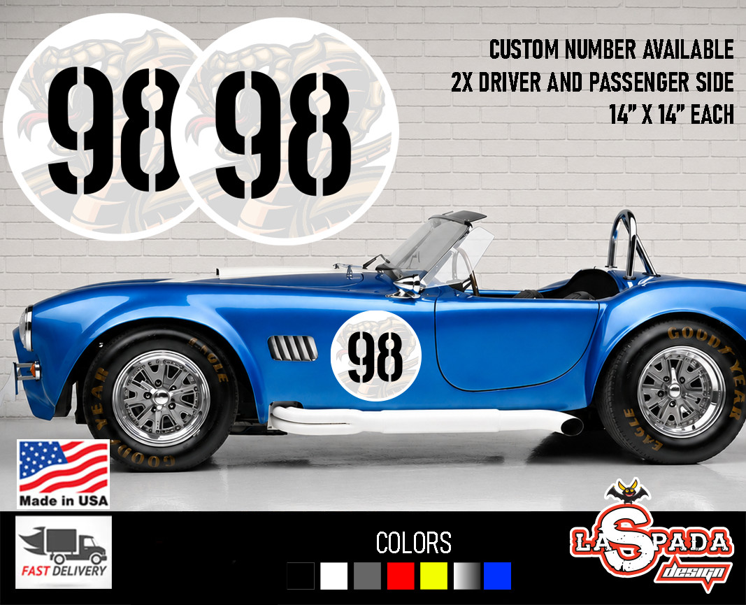 fit shelby cobra 427 parts replica diecast decal stickers emblem numbers doors