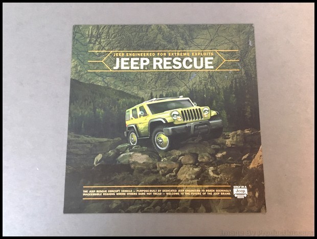 2004 Jeep Rescue Concept Showcar Vintage Car Sales Brochure 2004 Jeep Rescue Concept Showcar Vintage Car Sales Brochure
