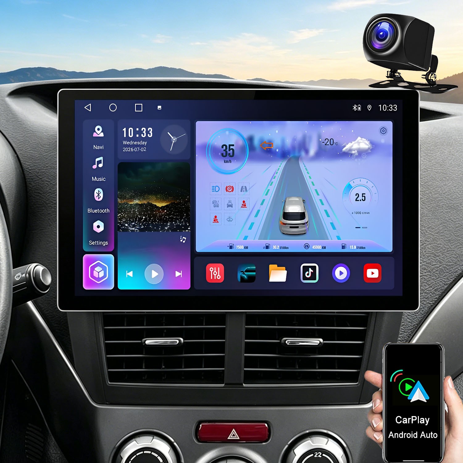 For Subaru Forester 2009-13 Subaru Impreza 2008-11 Android CarPlay Stereo Radio