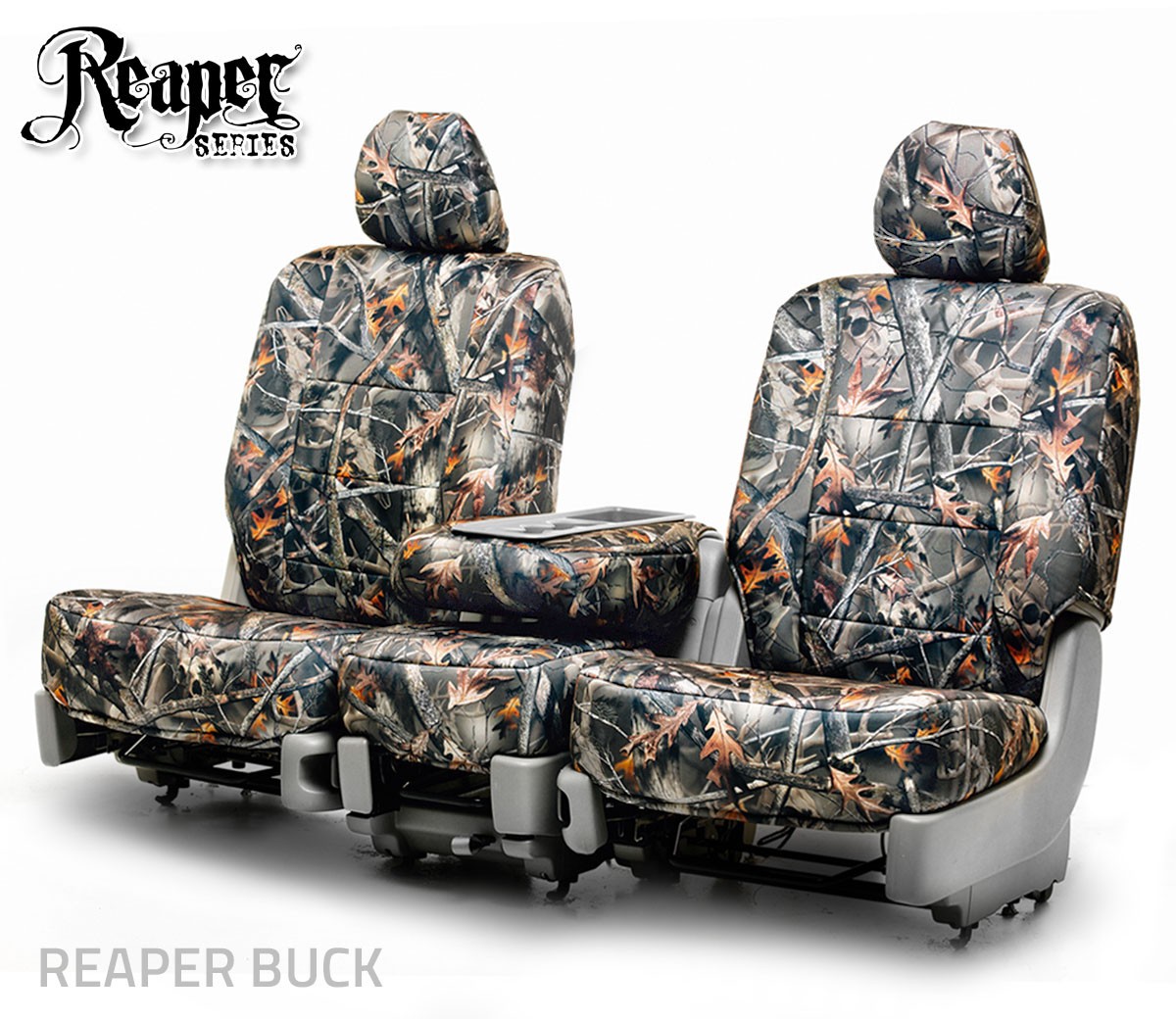 CUSTOM FIT FRONT & REAR CAMO SEAT COVERS for the 2014-2018 Jeep Wrangler 4 Door