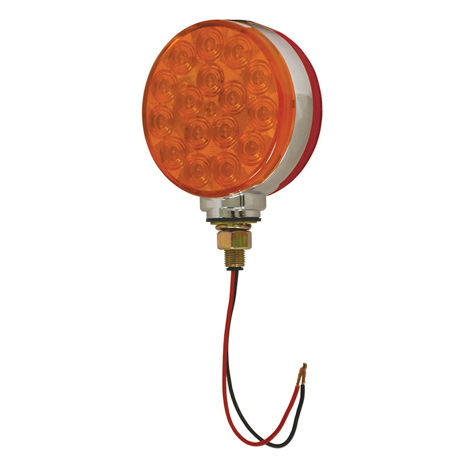 Grote G5300 Stop/Tail/Turn Lamp Red/Yellow Hicountled 4 Inch Round Ped