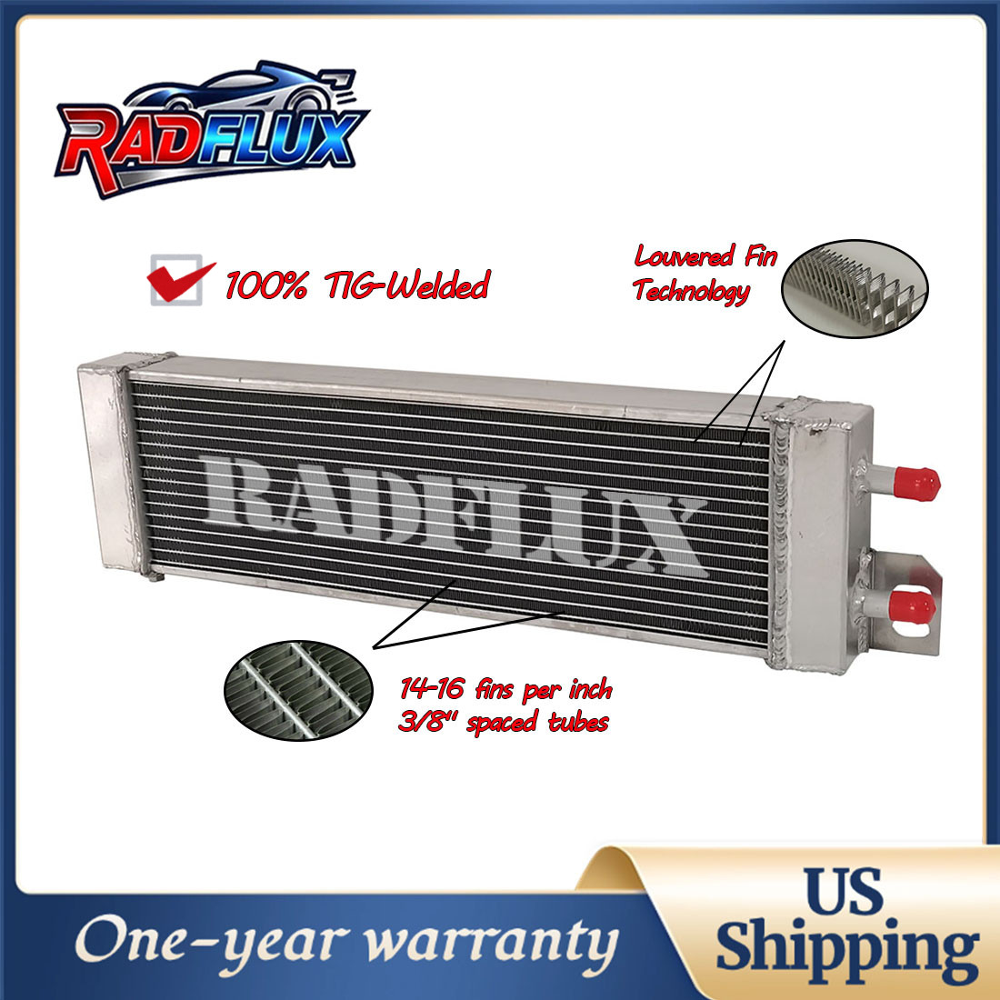 Universal Full Aluminum Radiator for Air-Water Intercooler Liquid Heat Exchanger