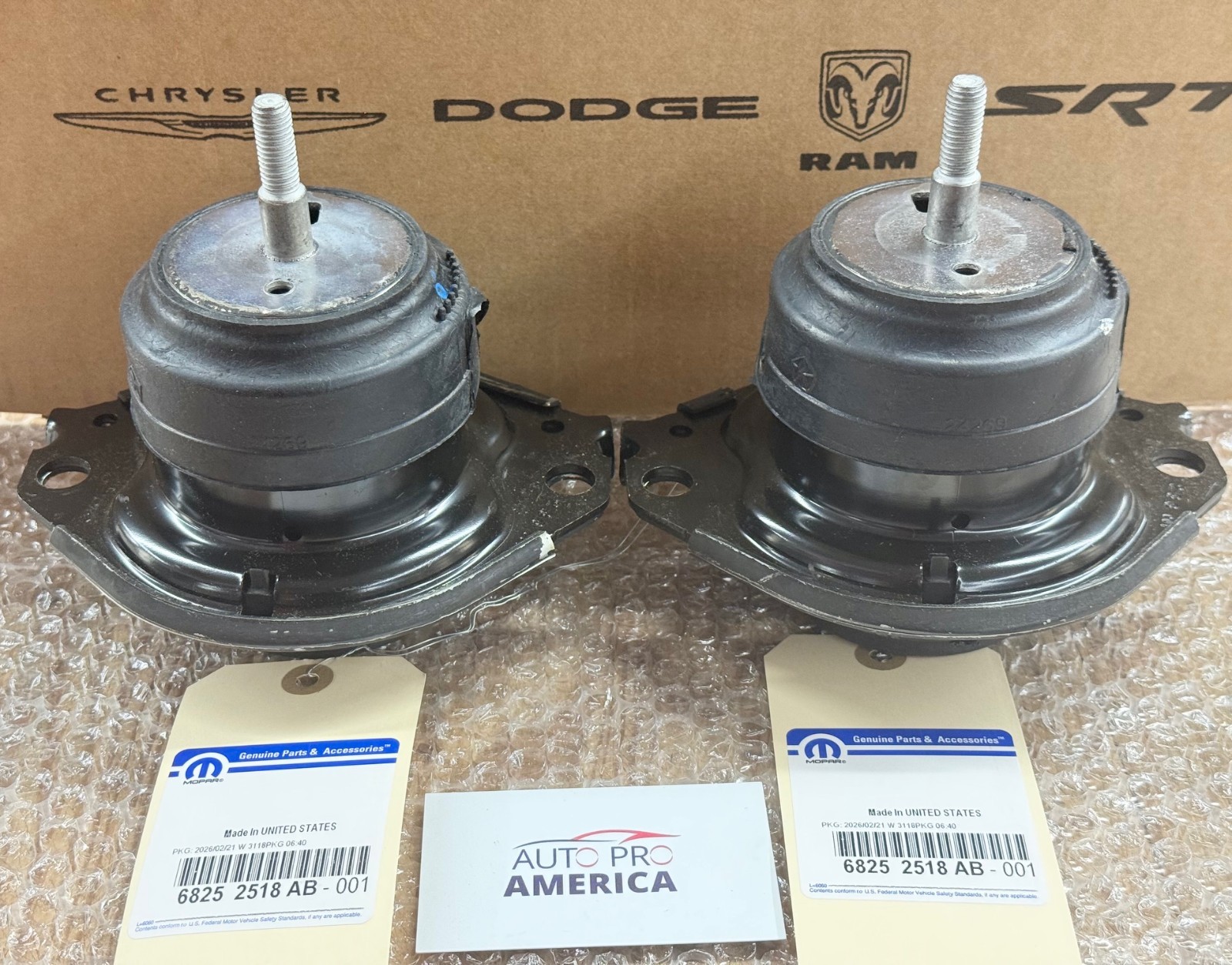 2011-2026 DODGE DURANGO JEEP GRAND CHEROKEE 3.6L L&R ENGINE MOUNTS SET OEM MOPAR