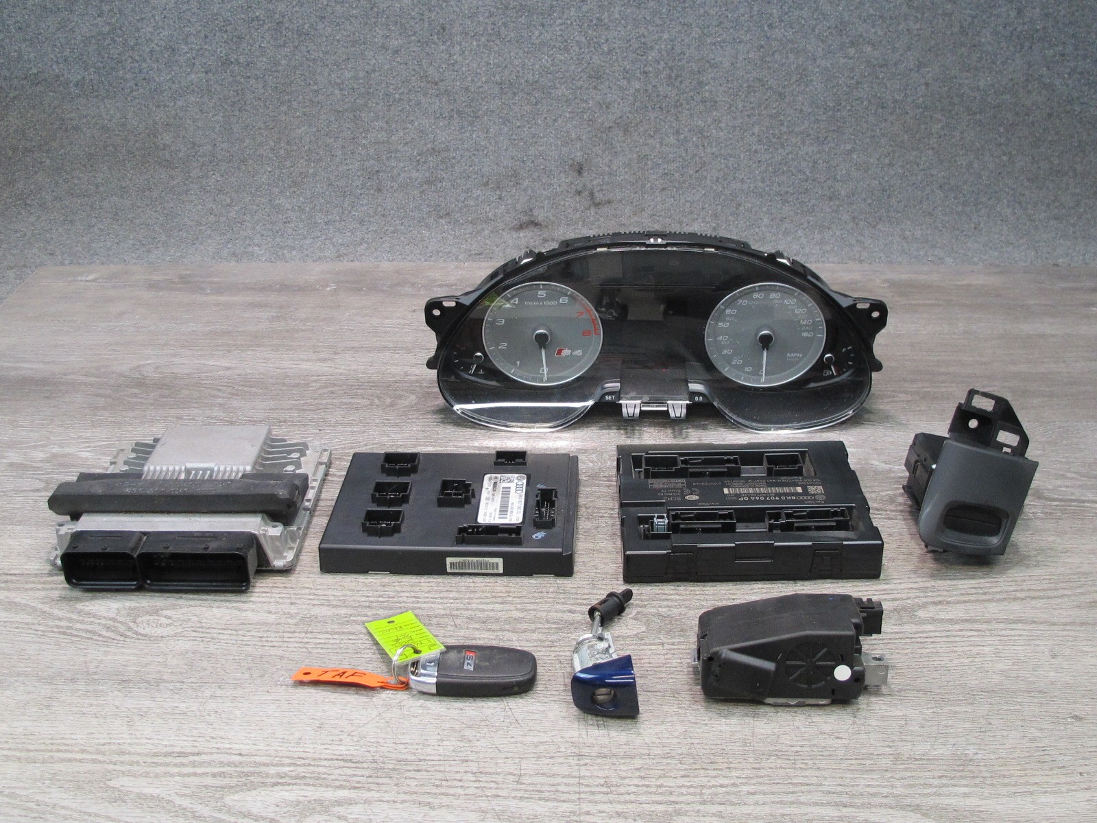 2013 AUDI B8 S4 3.0L XGXC AWD ENGINE ECU DME SPEEDO BODY MODULE LOCK KEY SET