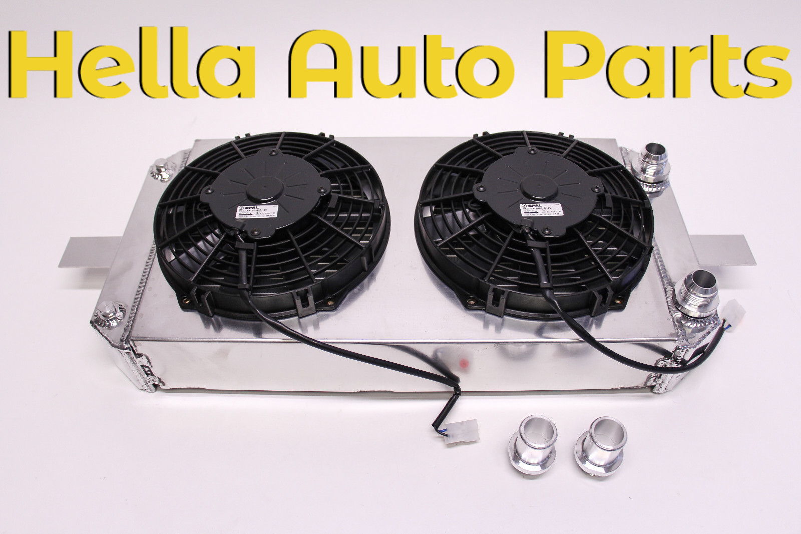 PLM Power Driven Tucked Radiator XL + 2 SPAL Fans Fits Honda B-Series, K-Series