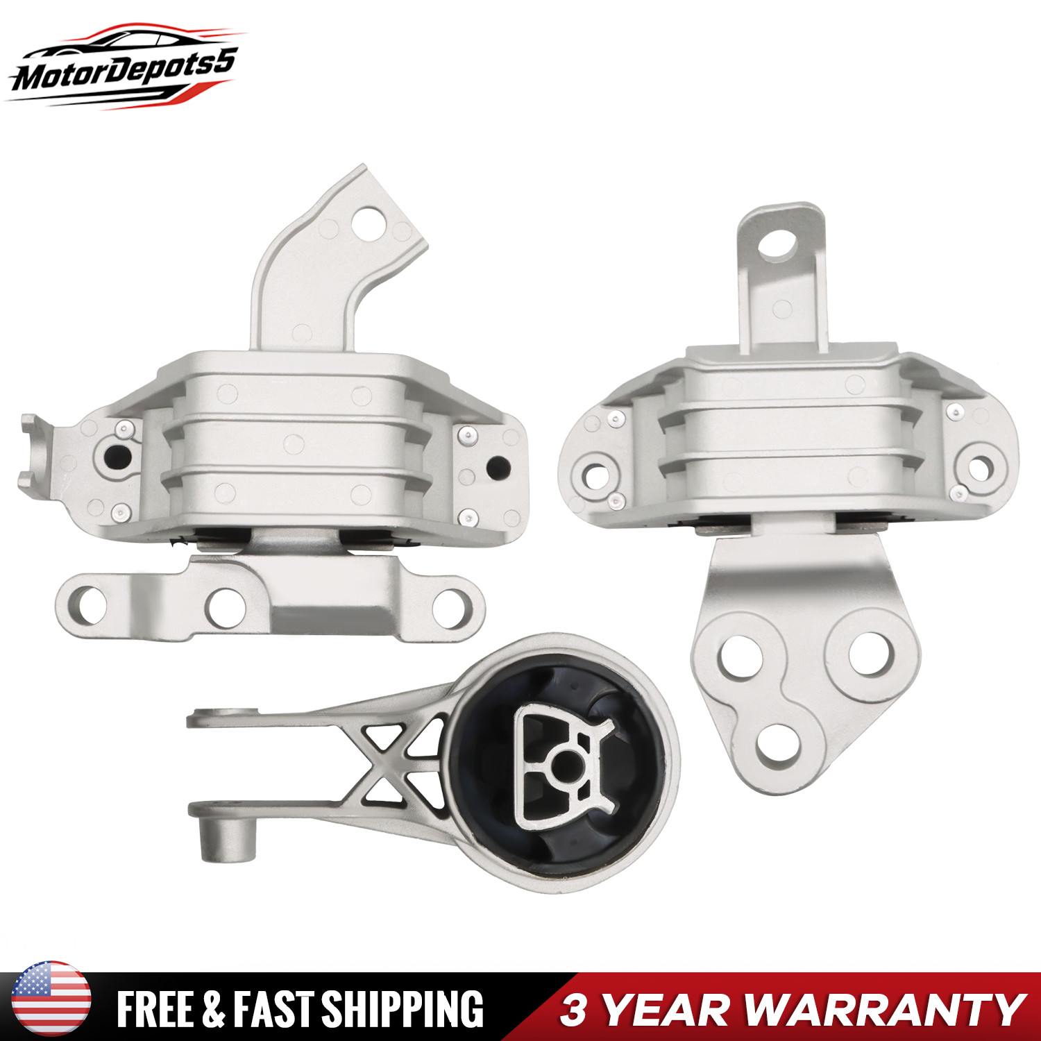 3x Engine Motor Mount Torque Strut For 2014-16 Cadillac For 2011-15 Volt