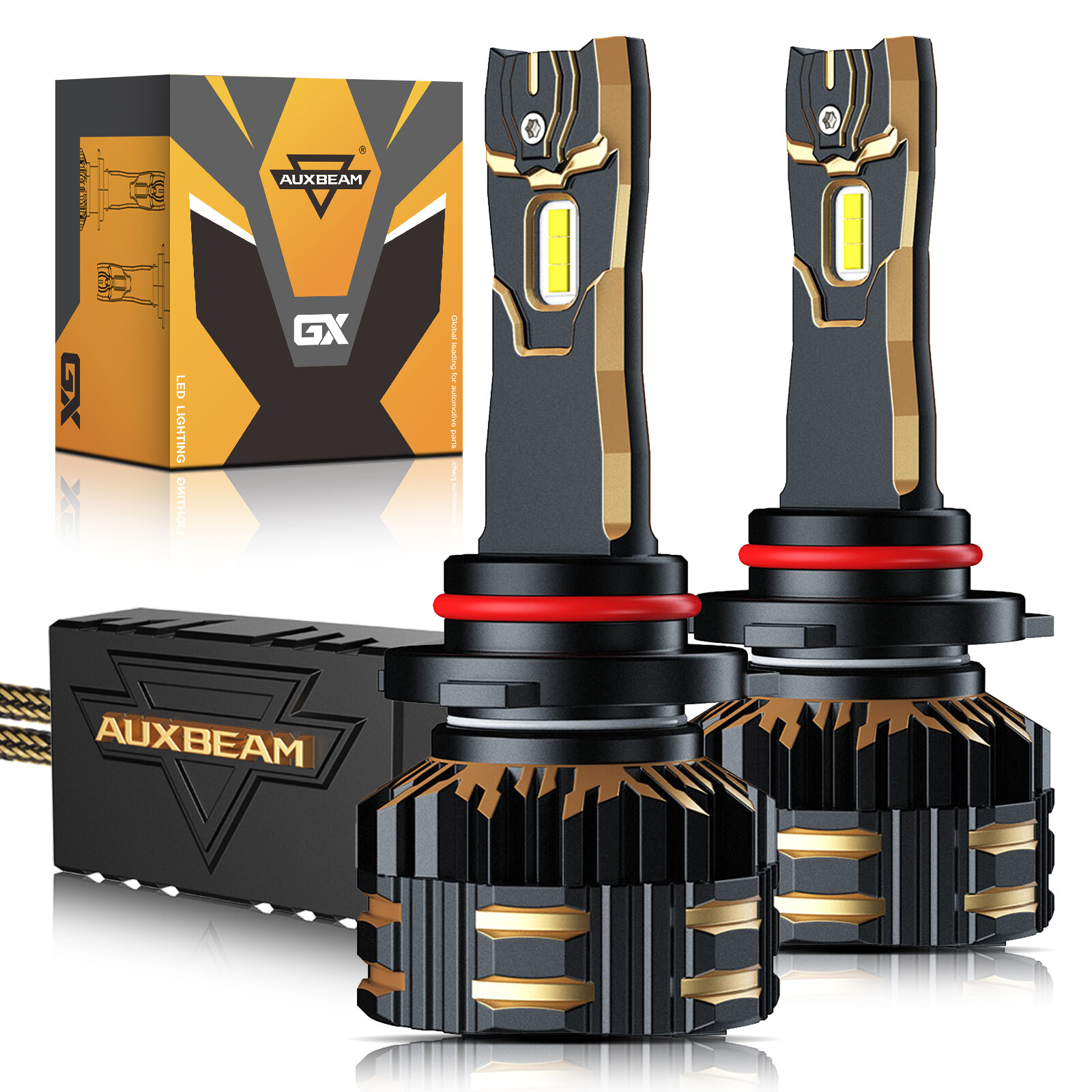 AUXBEAM LED Headlight Kit 9005 9006 Bulb High/Low Beam 6500K Bright White Canbus