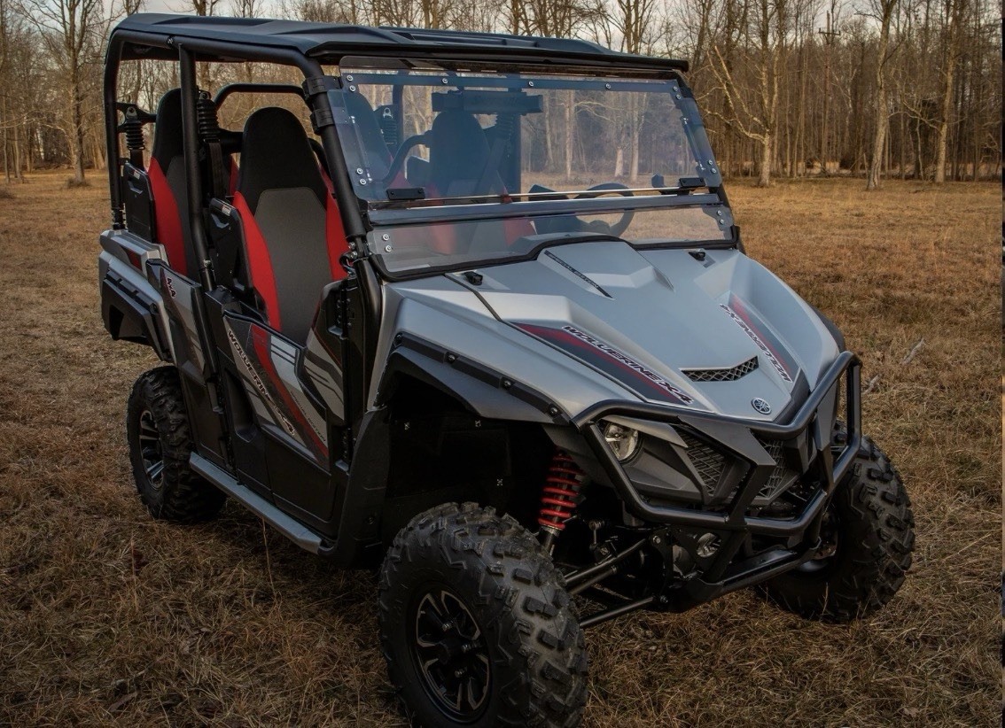 SuperATV Scratch Resistant Flip Windshield for Yamaha Wolverine X4X2