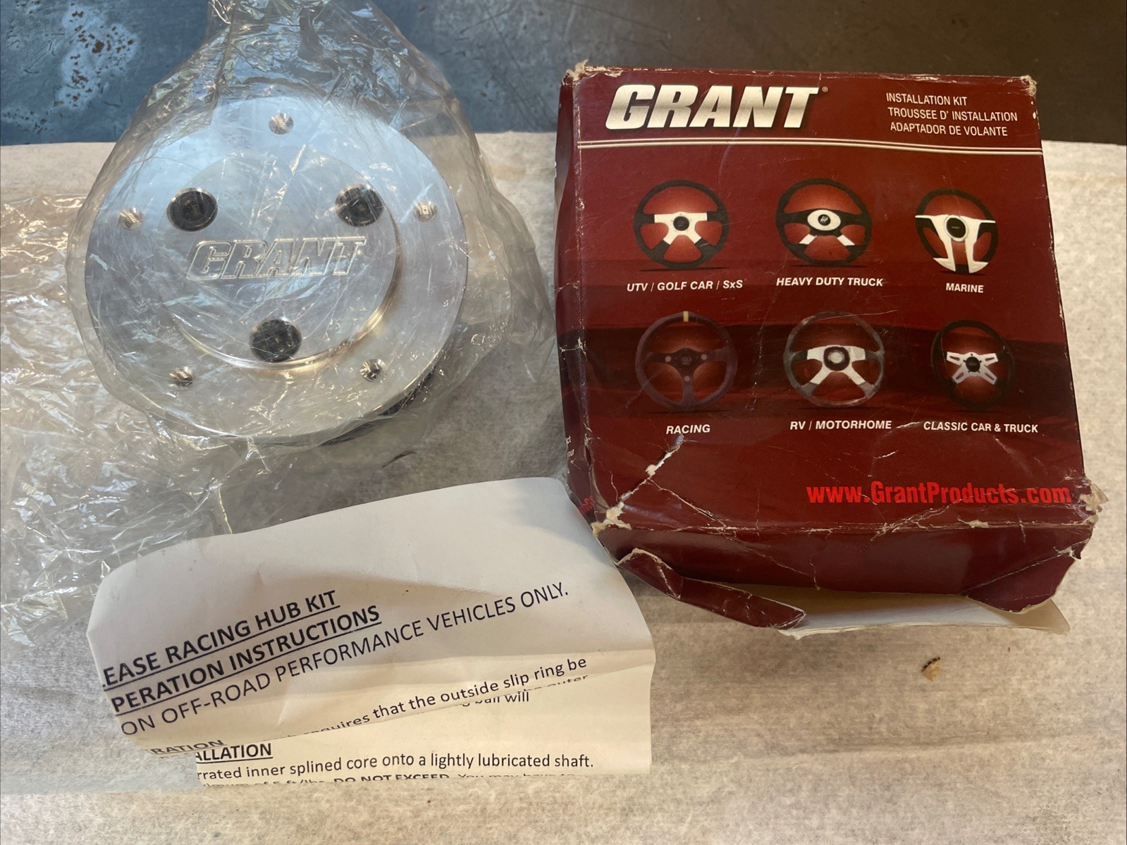 Grant Products 3024 Quick Release Steering Wheel Hub Weld On 0.75