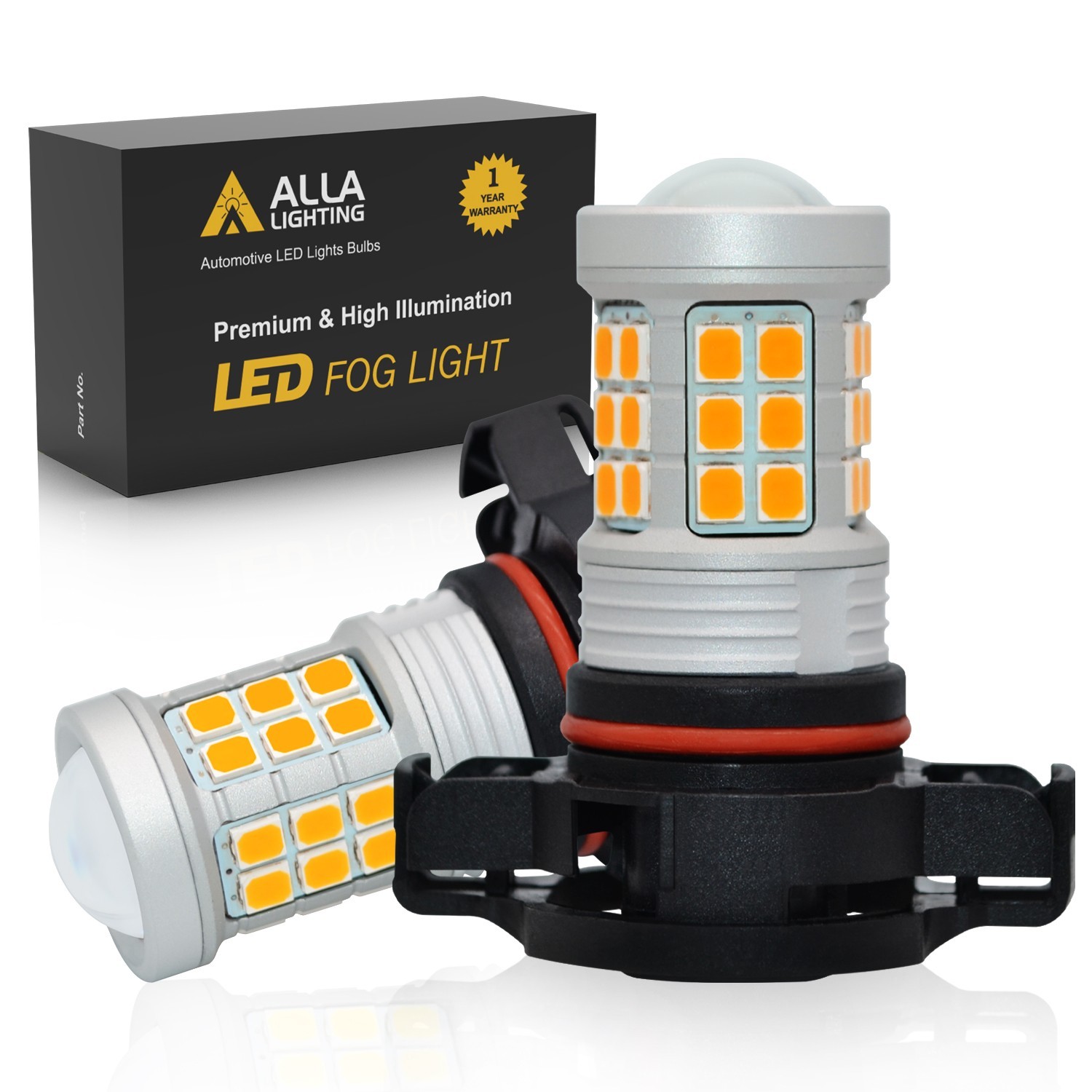 LED PSY24W PY24W Amber Yellow Front Blinker Bulbs DRL for 19-21 Jeep Renegade